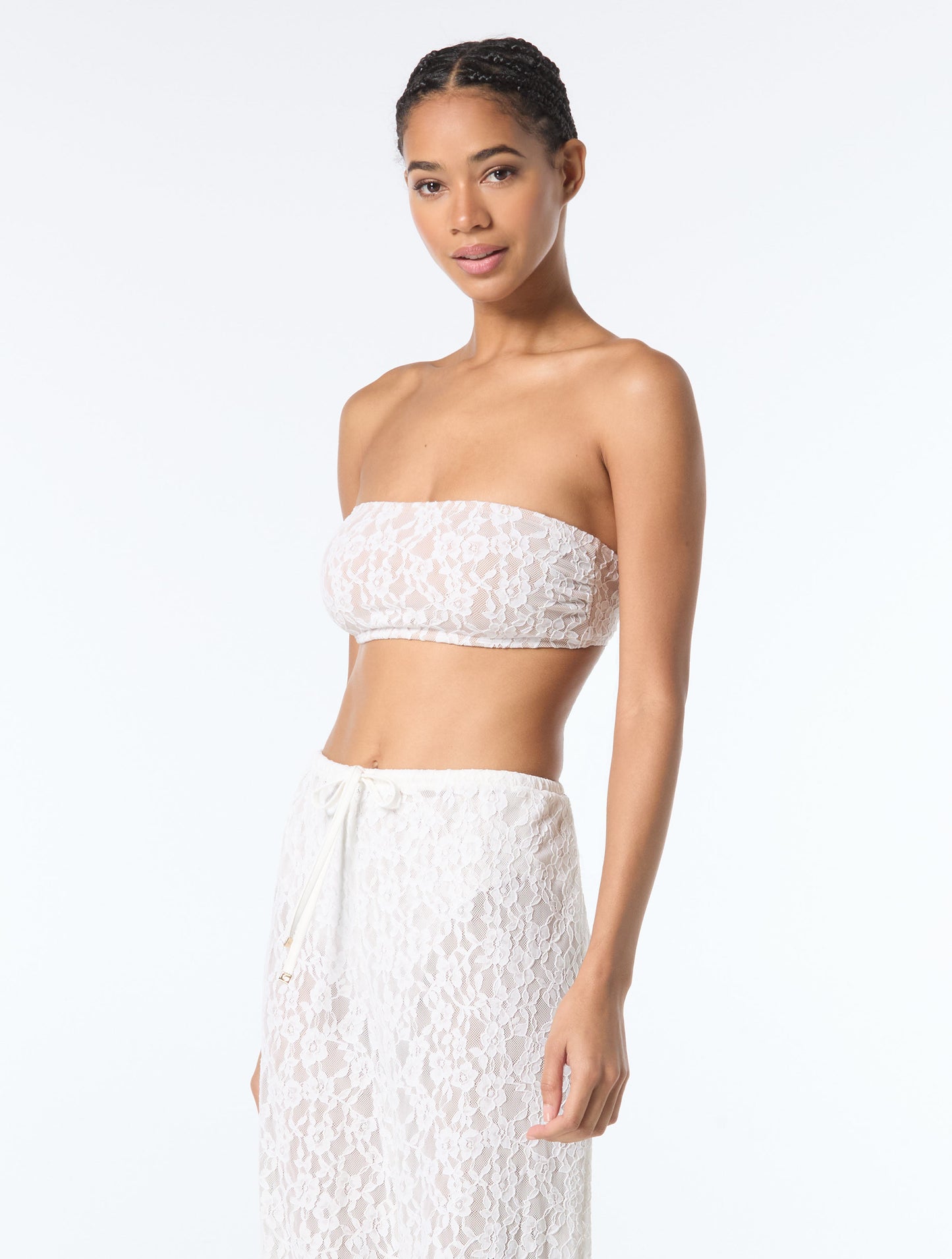 Michael Kors Lace Bandeau Bikini Set & Cover Up Pants Bundle