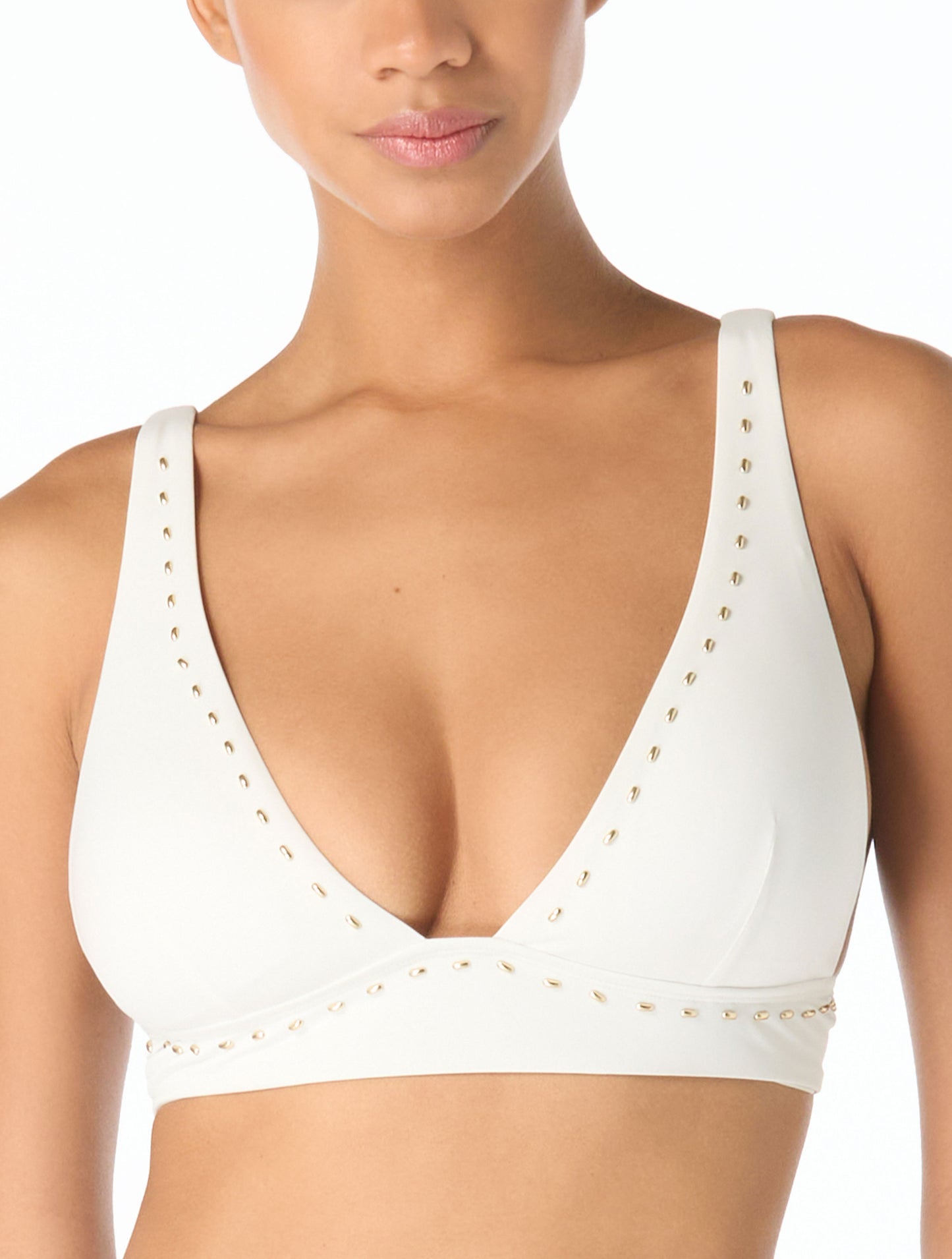 Michael Kors Bikini Top - Half Moon Studs