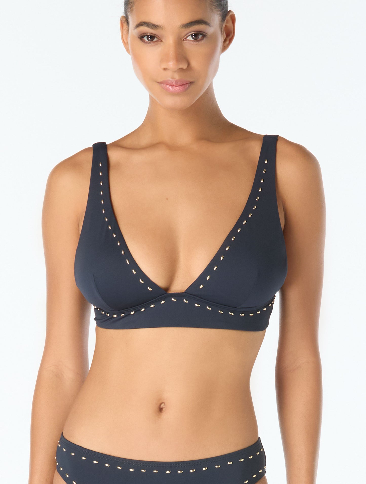 Michael Kors Bikini Top - Half Moon Studs
