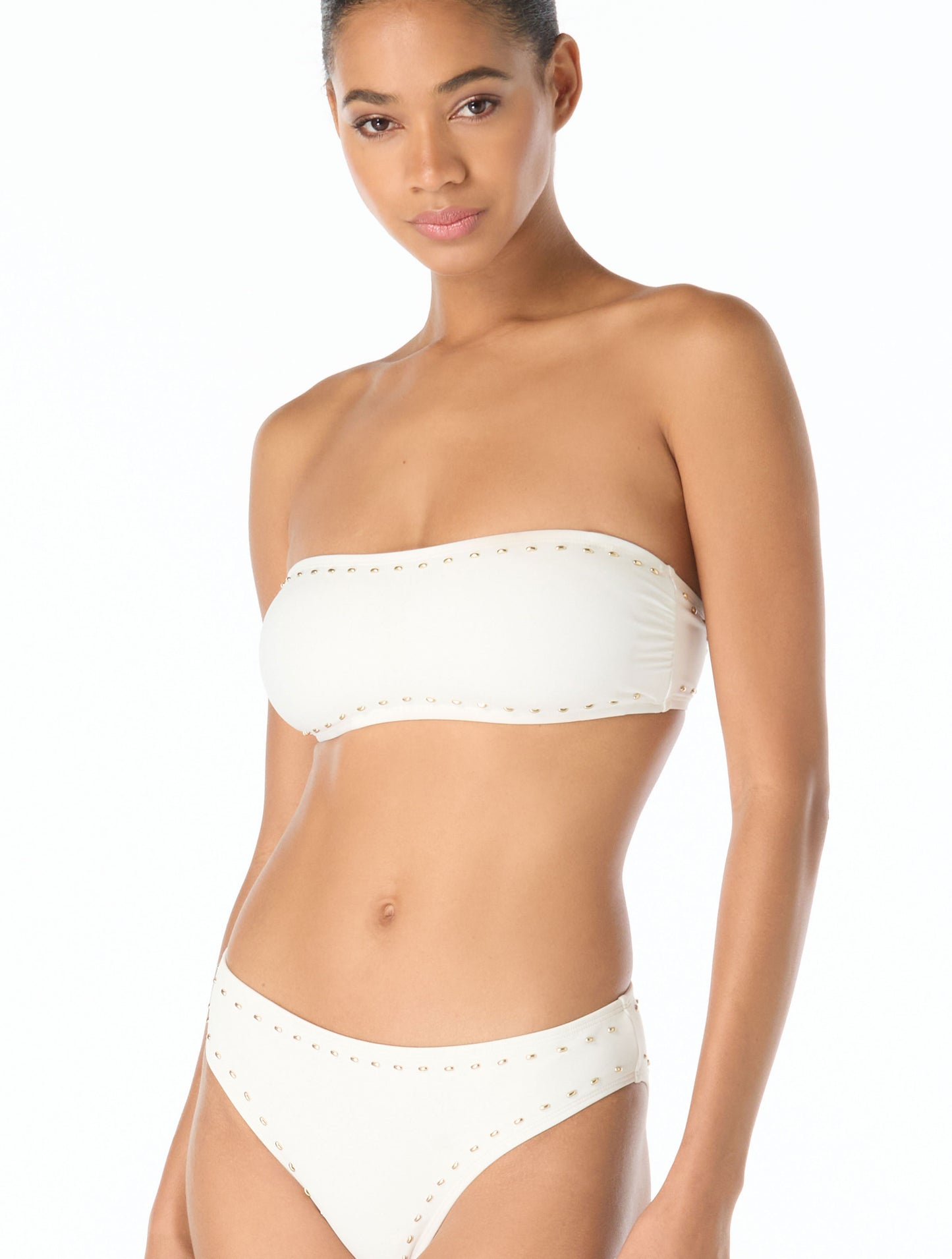 Michael Kors Half Moon Studs Bikini & Cover Up Dress Bundle