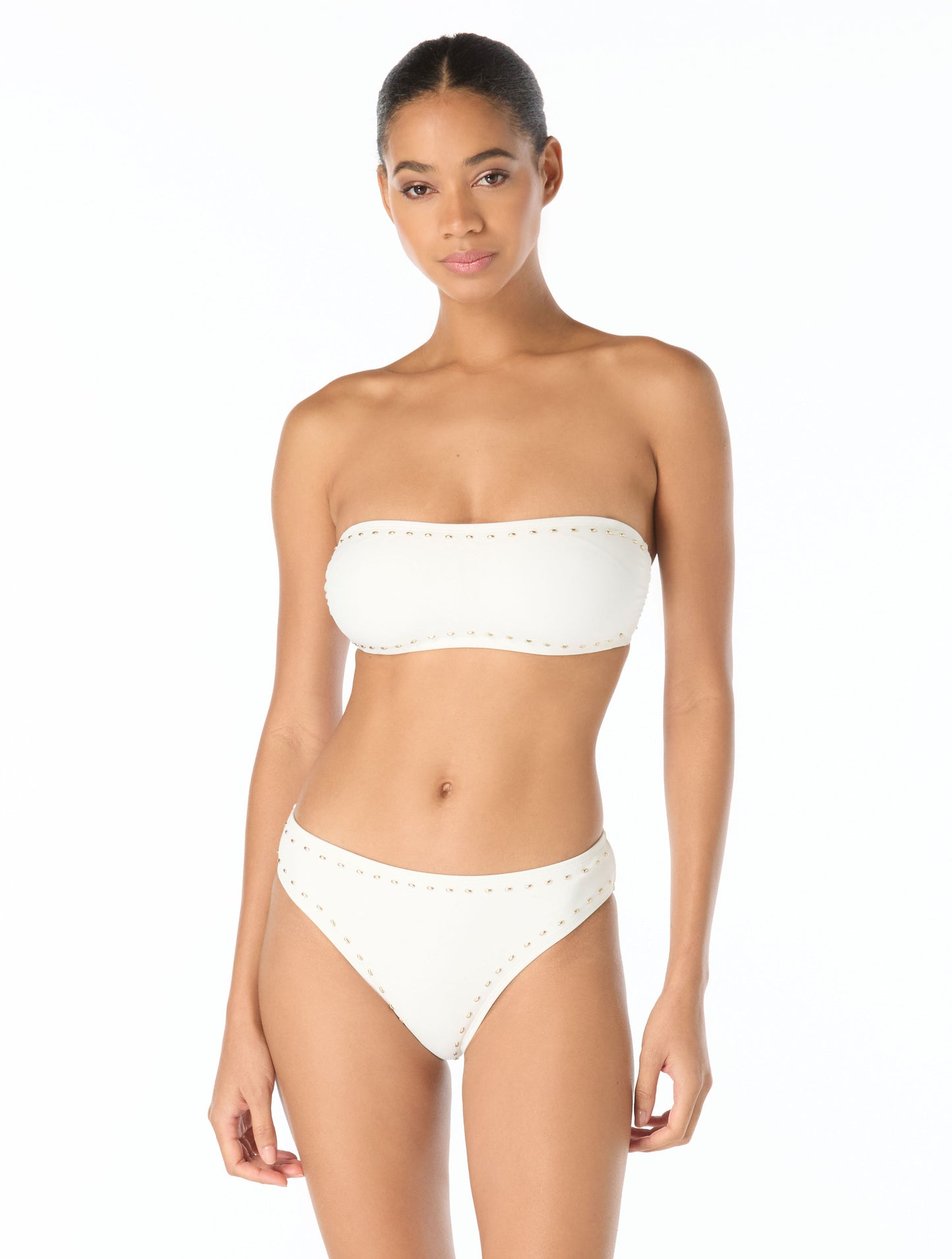 Michael Kors Half Moon Studs Bikini & Cover Up Dress Bundle