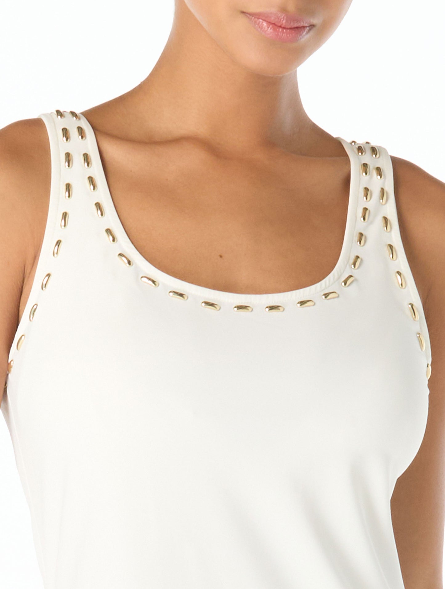 Michael Kors Cover Up Tank Dress - Half Moon Studs