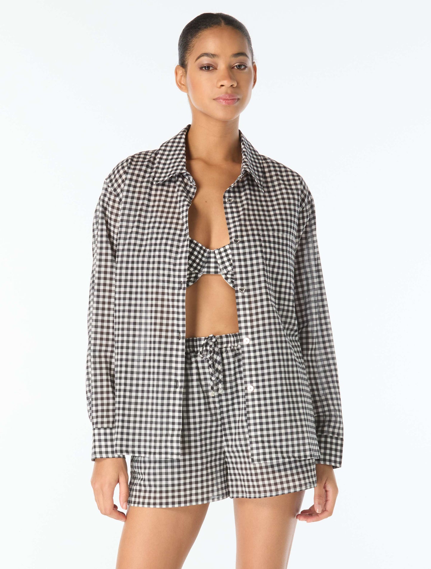 Michael Kors Gingham Bikini Set & Cover Up Set Bundle
