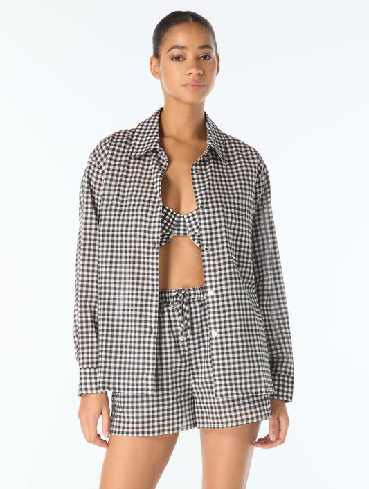 Michael Kors Gingham Bikini Set & Cover Up Set Bundle