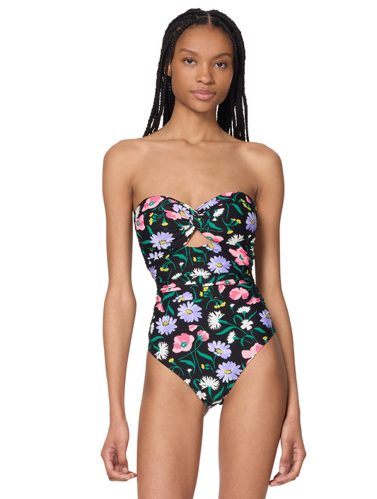kate spade new york spring bouquet one piece swimsuit & cover up dress bundle