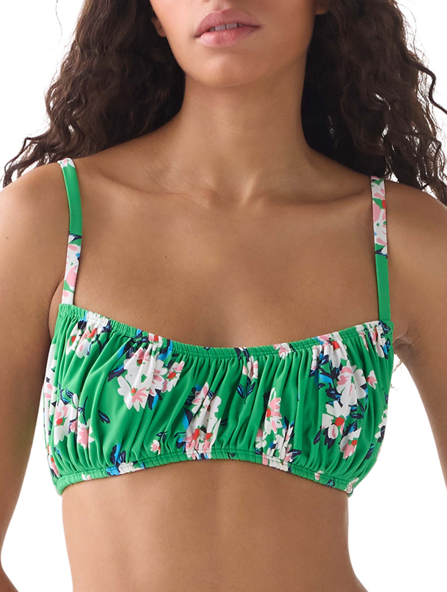 kate spade new york Underwire Shirred Bikini Top - Spring Daisies