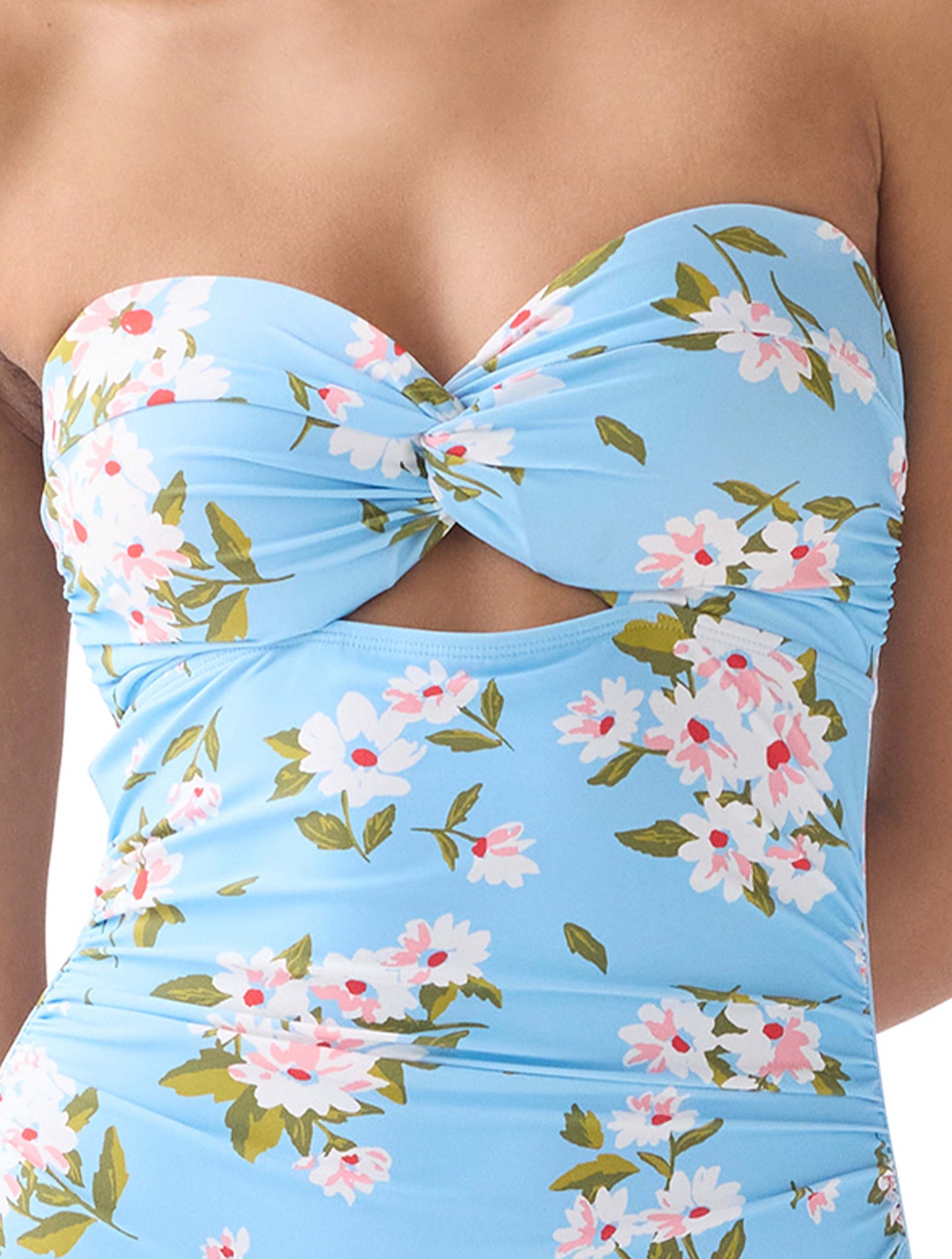 kate spade new york Bandeau One Piece Swimsuit & Cover Up Dress Set Bundle