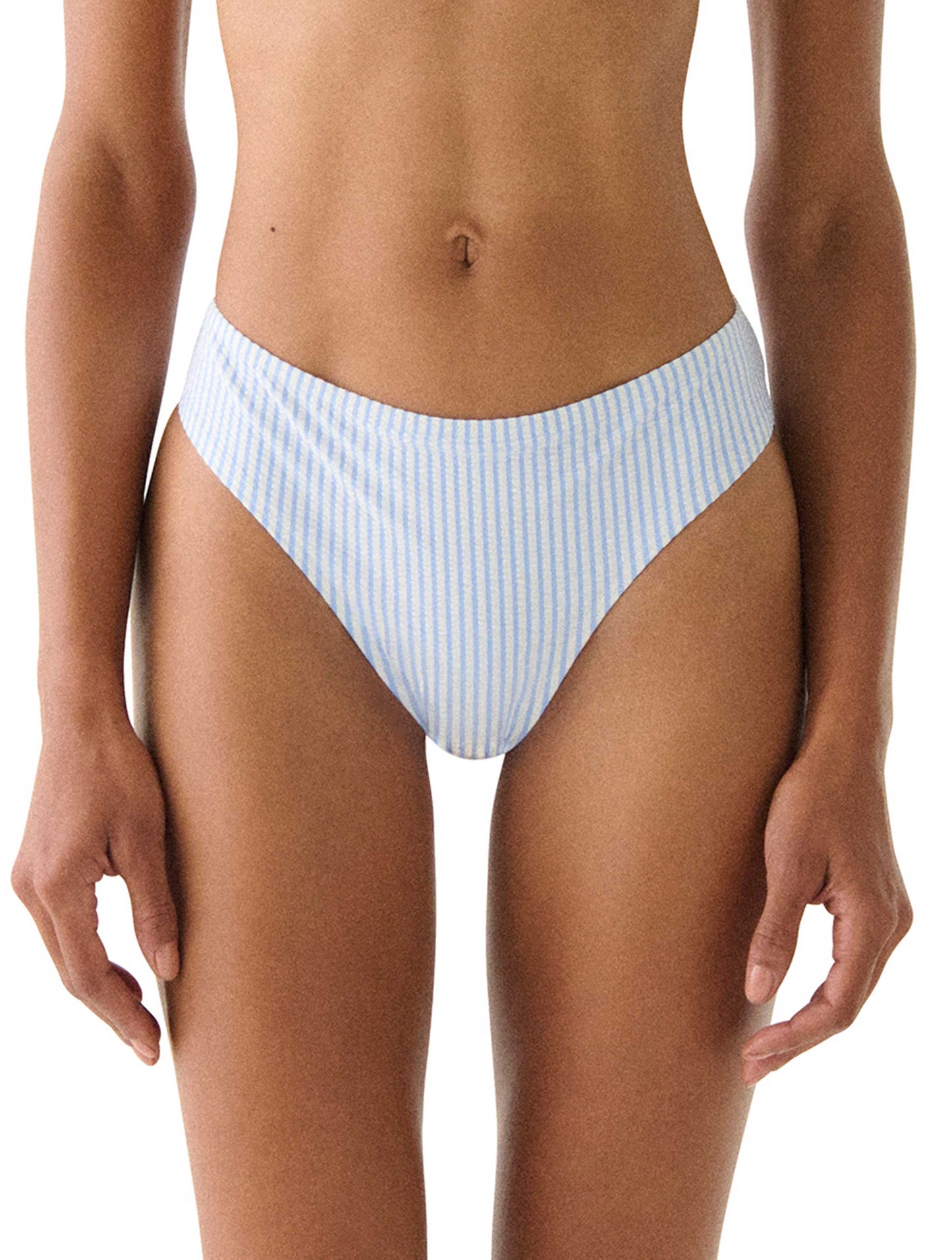 Kate Spade High Cut Bikini Bottom - Tide Stripe