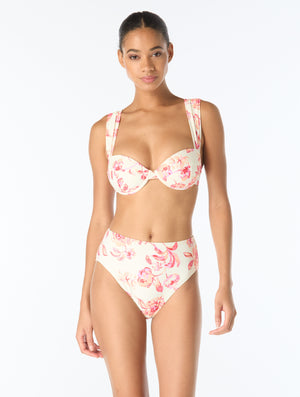 kate spade new york Shirred Underwire Bikini Top - Floral Toile