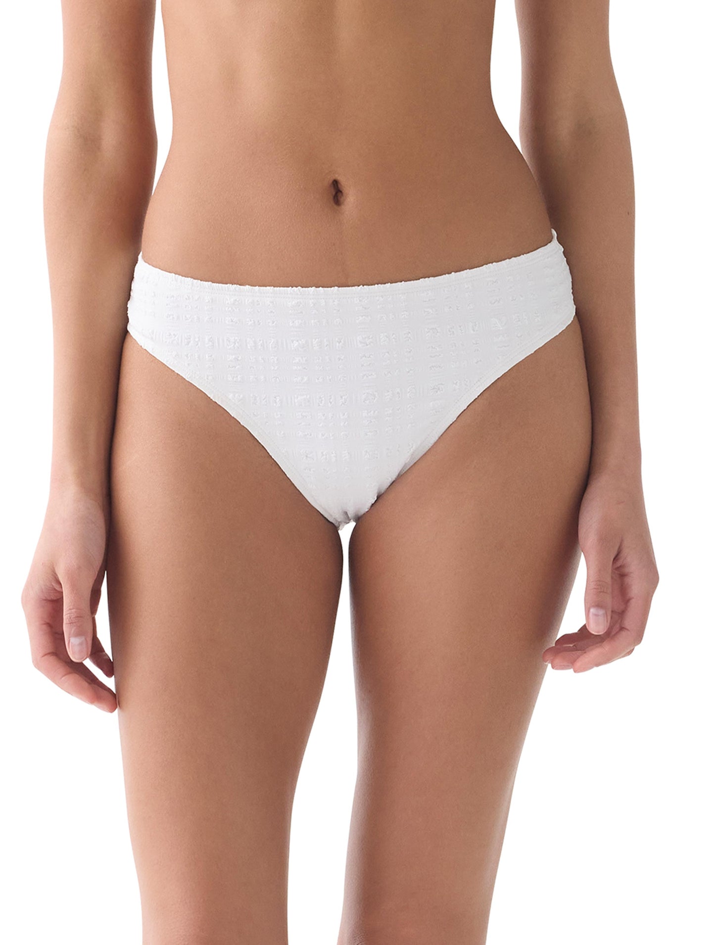 kate spade new york High Cut Textured Bikini Bottom - Seersucker Puff