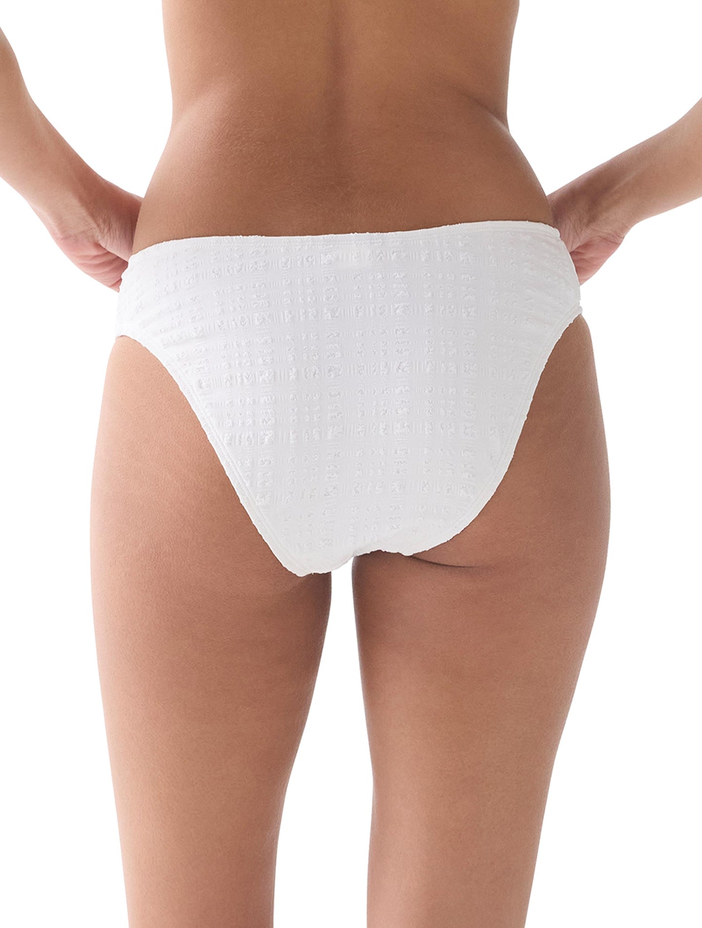kate spade new york High Cut Textured Bikini Bottom - Seersucker Puff