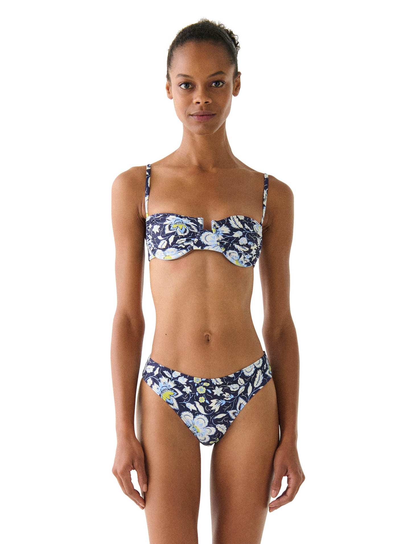 Kate Spade Ruched Underwire Bikini Top - Pretty Paisley