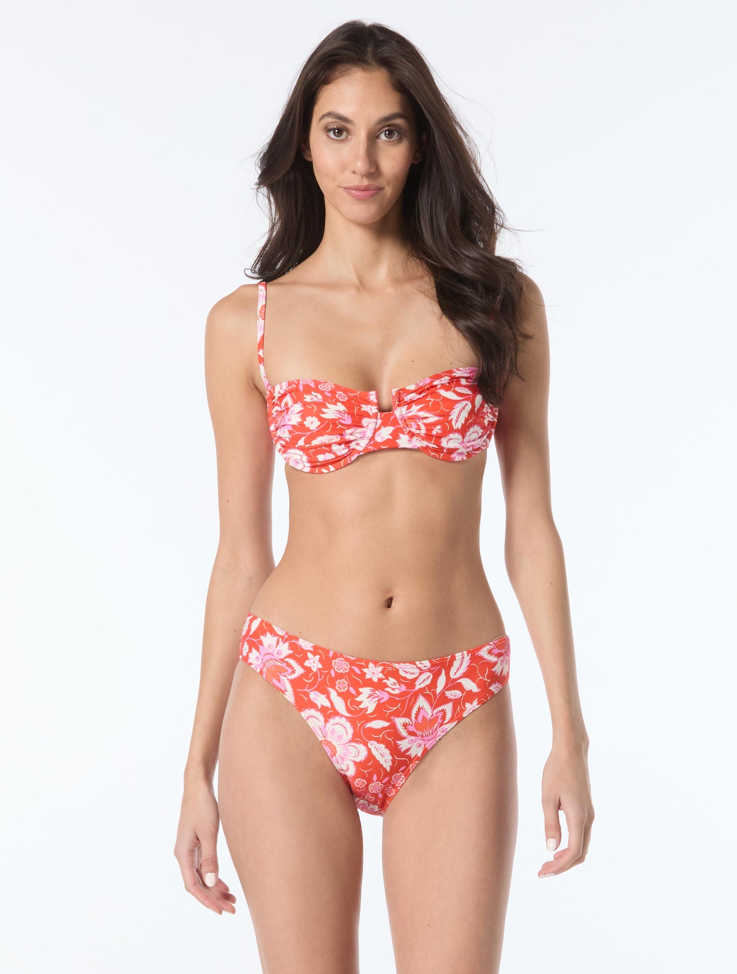 Kate Spade Ruched Underwire Bikini Top - Pretty Paisley