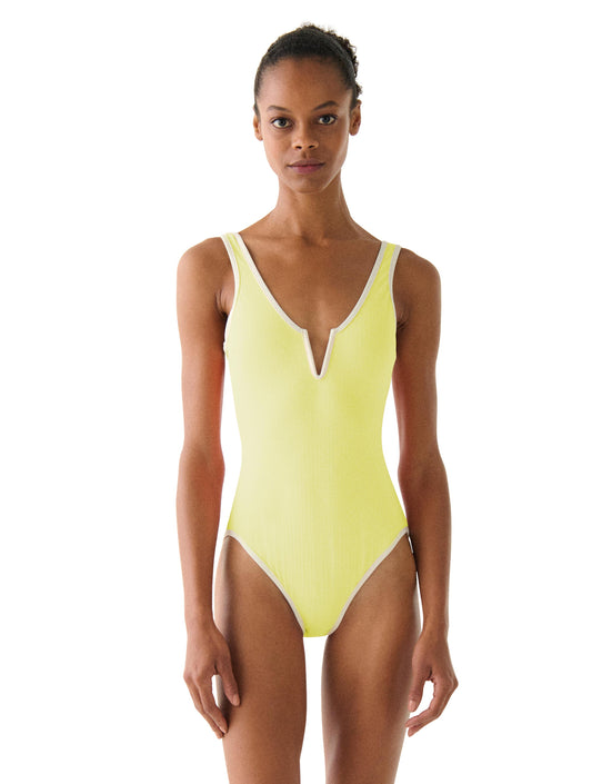 Kate Spade Bandeau V-Wire One Piece One Piece Swimsuit - Mini Chevron Texture