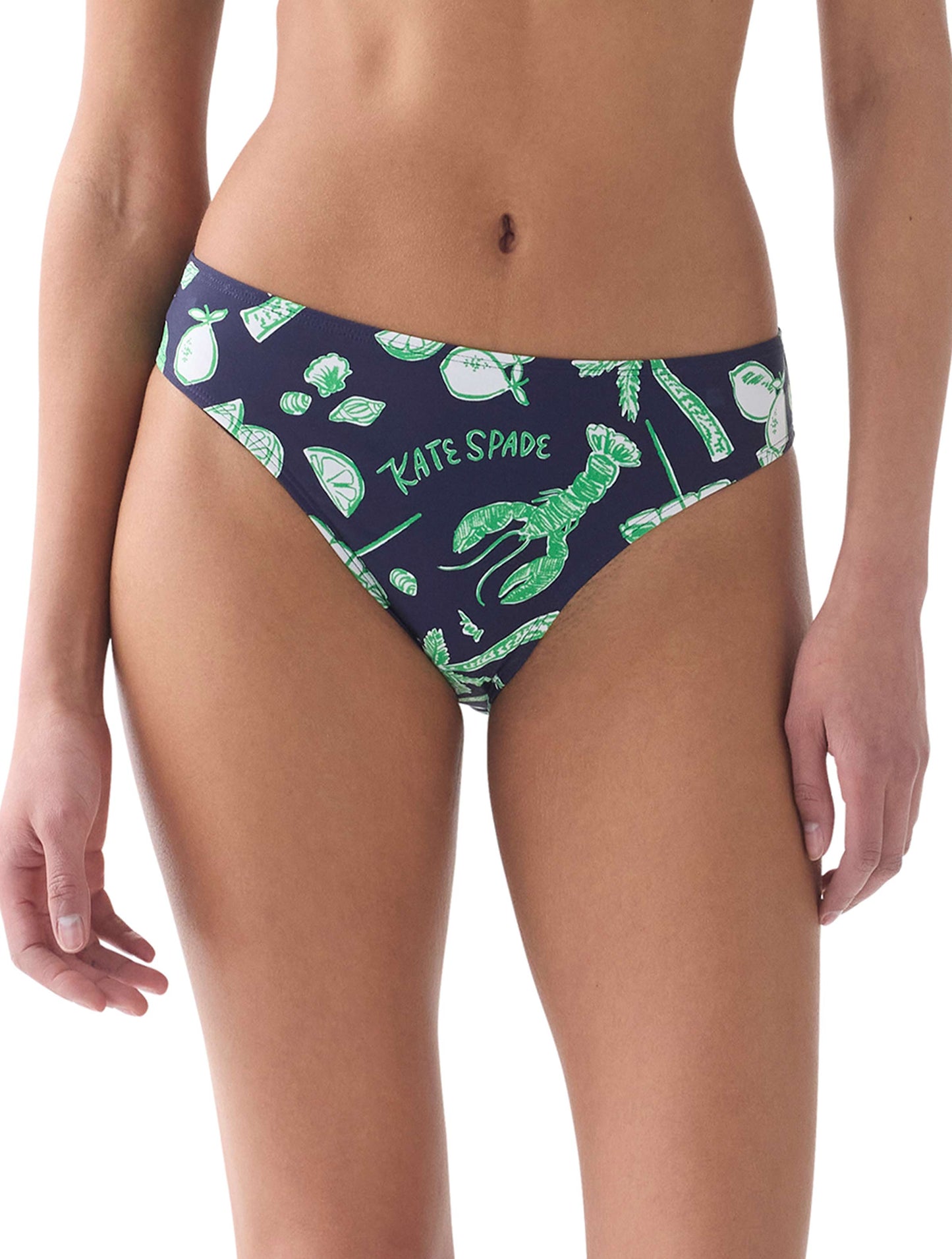 kate spade new york High Cut Bikini Bottom - Beachside