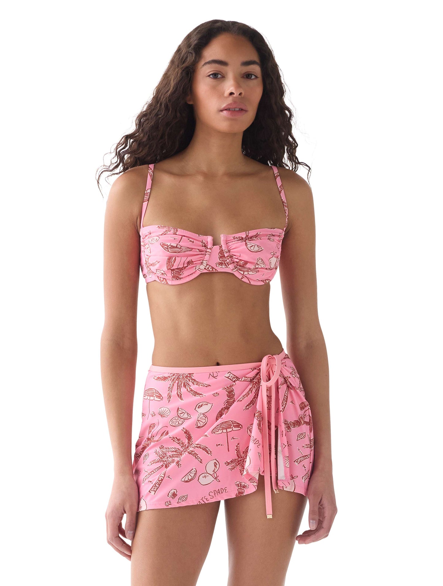 kate spade new york Ruched Underwire Bikini Top - Beachside