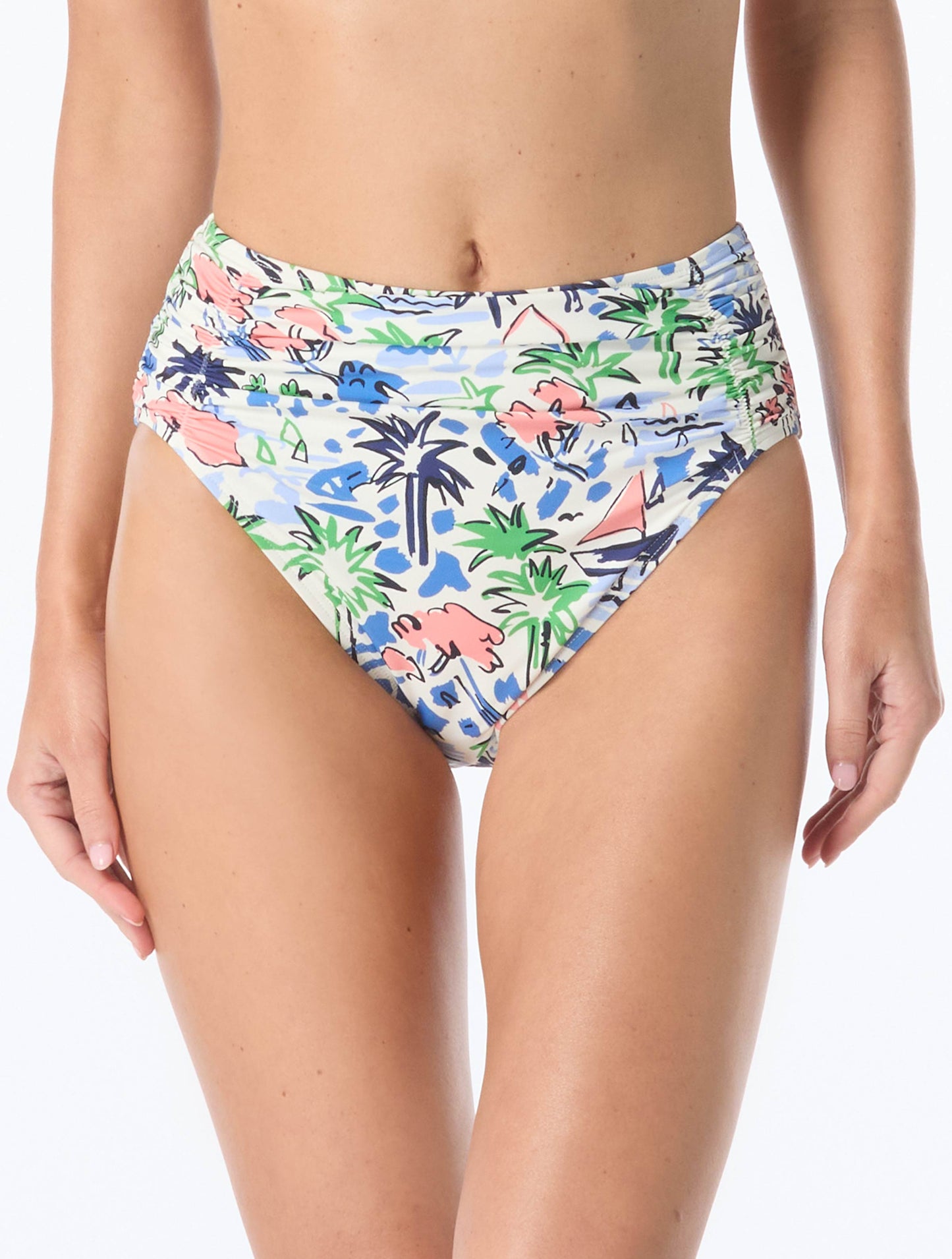 kate spade new york High Waist Bikini Bottom - Coastal Town