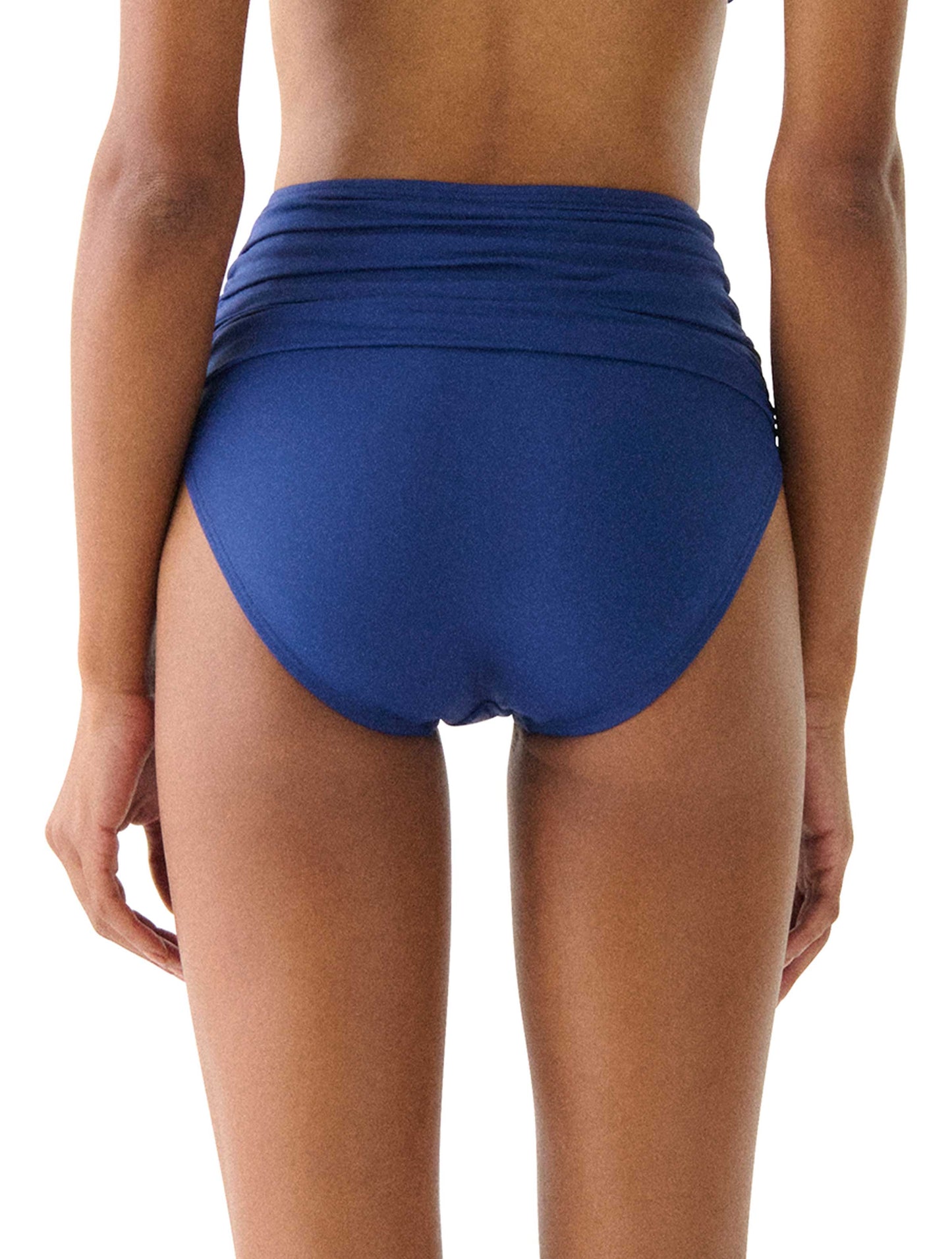 Kate Spade Shirred High Waist Bikini Bottom - Rosette Solids