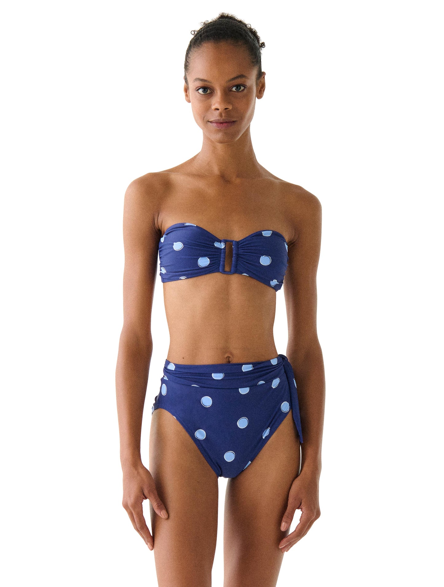 Kate Spade Bandeau Ring Front Bikini Top - Downtown Dot