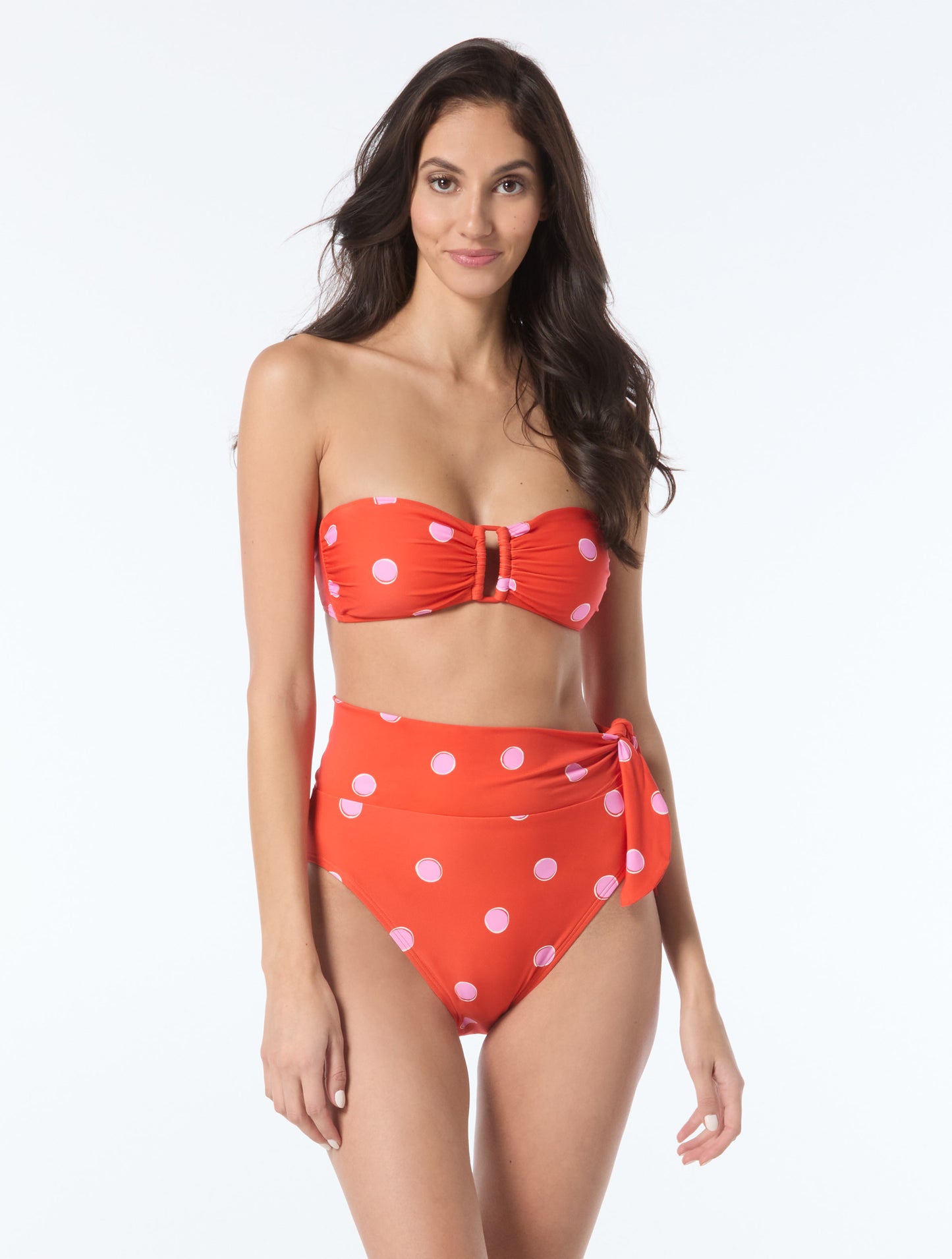 Kate Spade Bandeau Ring Front Bikini Top - Downtown Dot