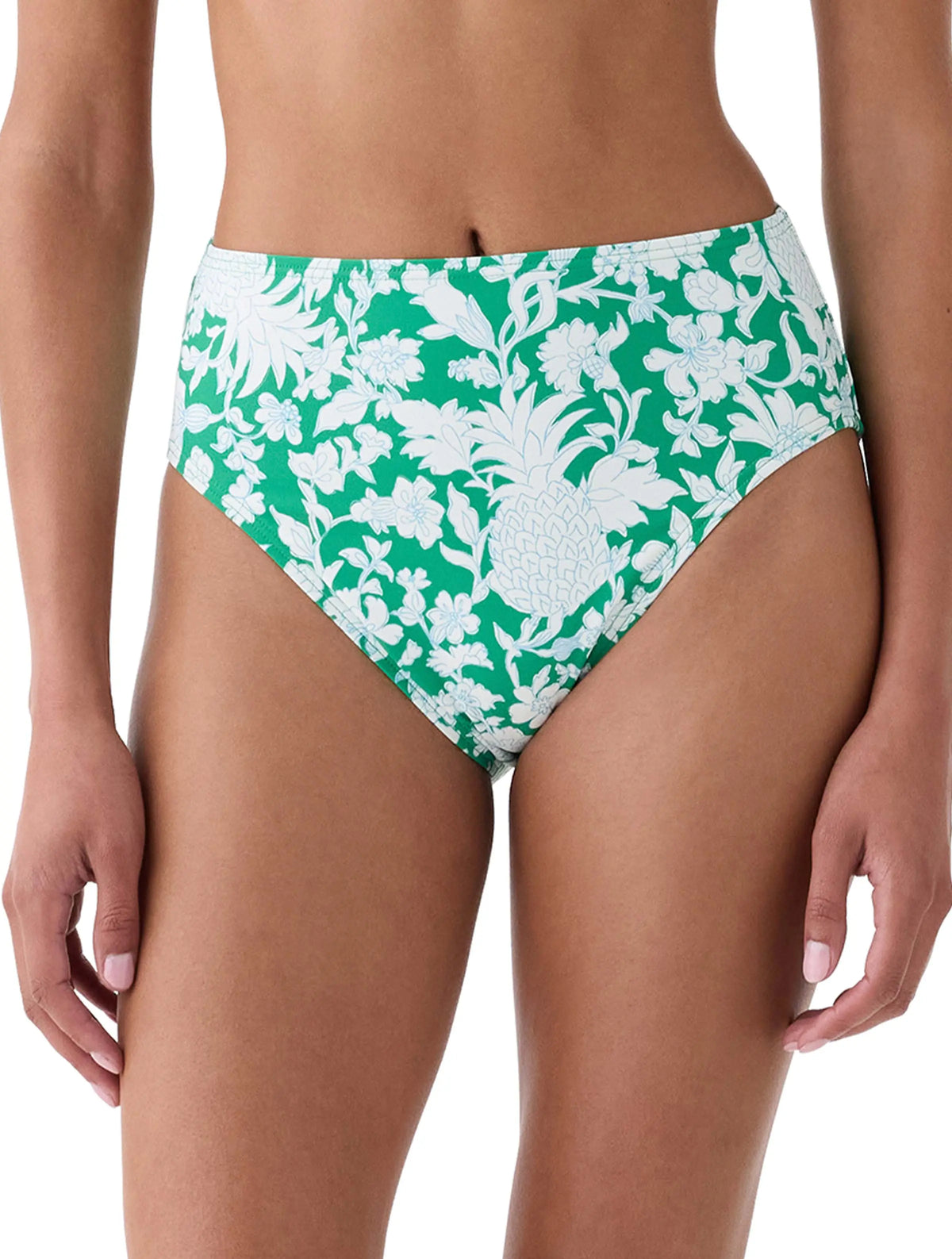 kate spade new york High Leg Bikini Bottom - Pineapple Garden - 960 Secret Garden
