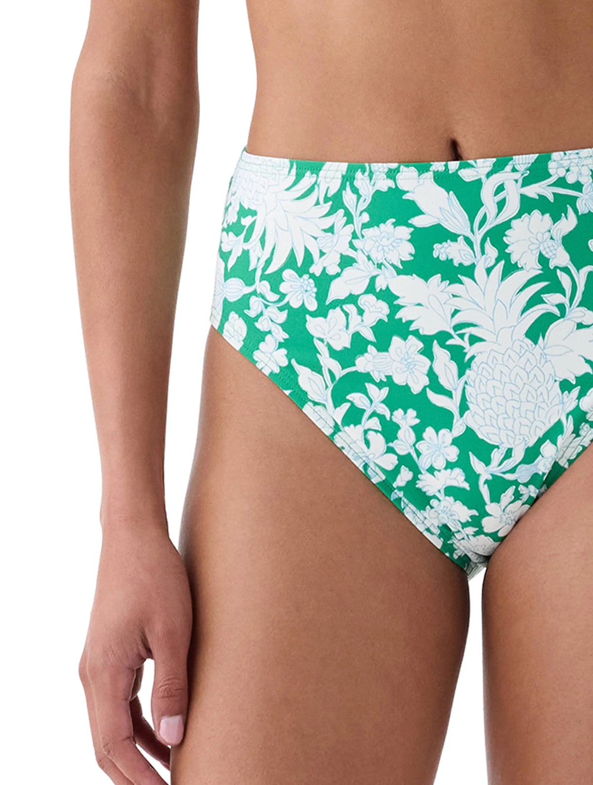 kate spade new york High Leg Bikini Bottom - Pineapple Garden - 960 Secret Garden