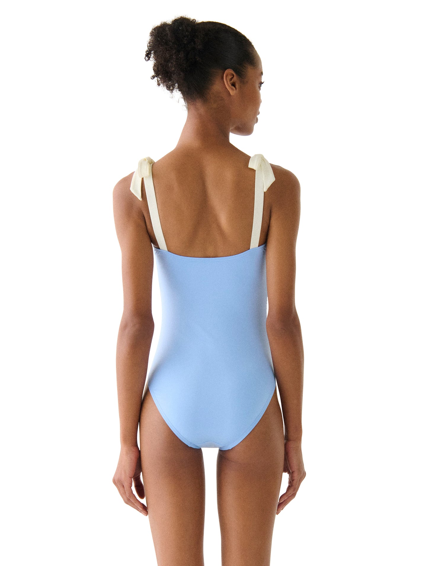 Kate Spade Shoulder Tie One Piece Swimsuit - Bow Solids