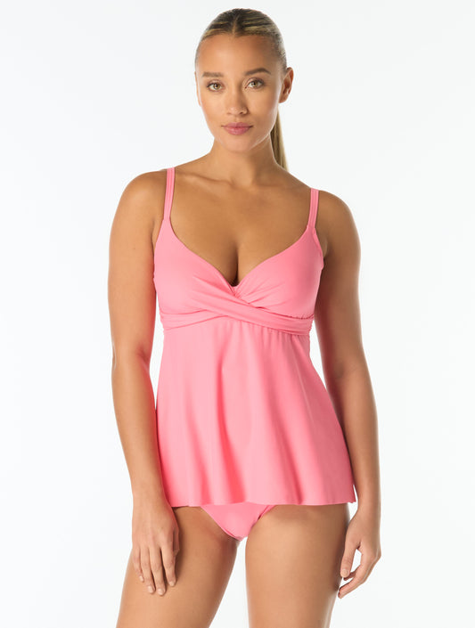 Coco Contours Diamond Wrap Bra Sized Underwire Tankini Top - Keepsake