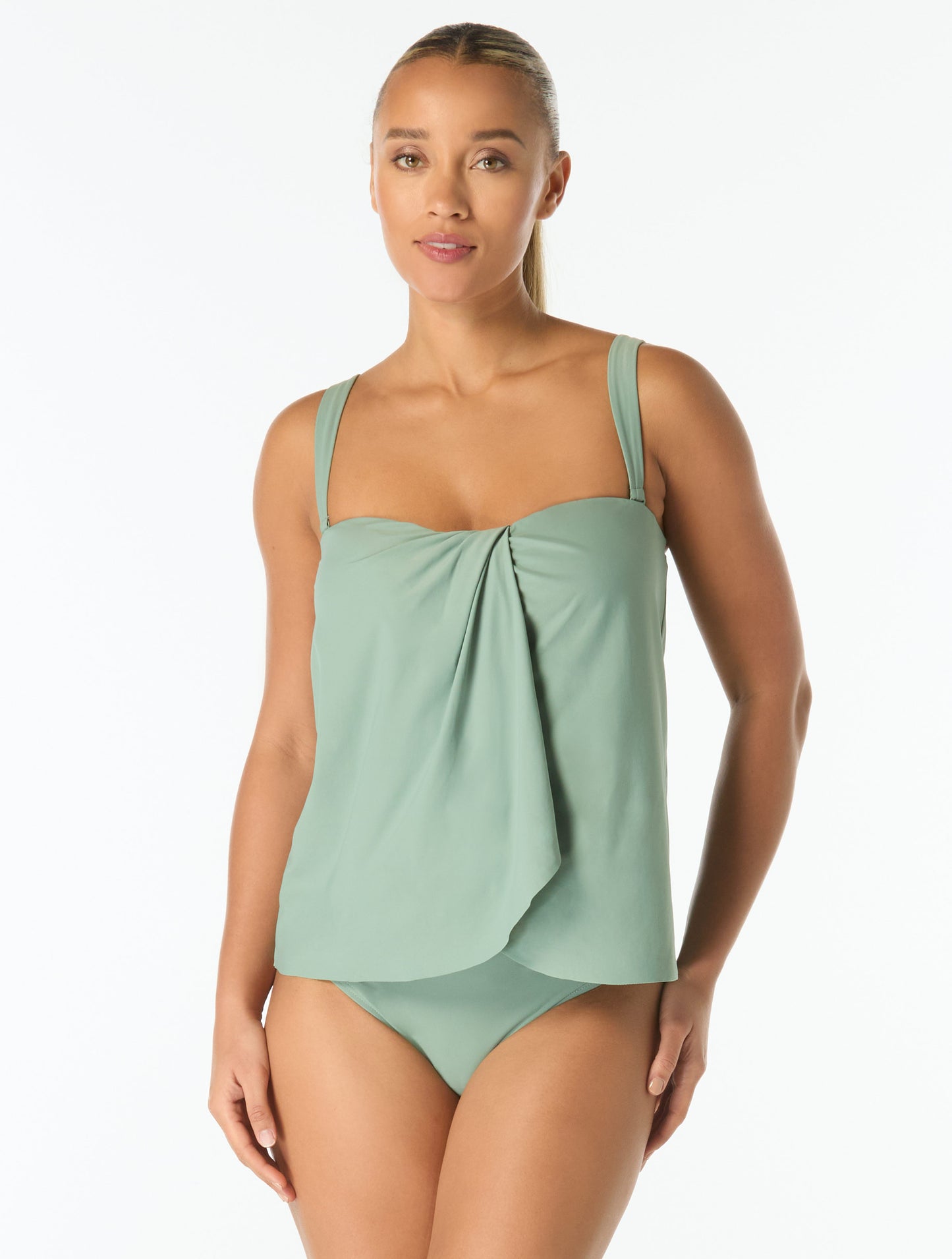 Coco Contours Clarity Bandeau Bra Sized Tankini Top - Keepsake