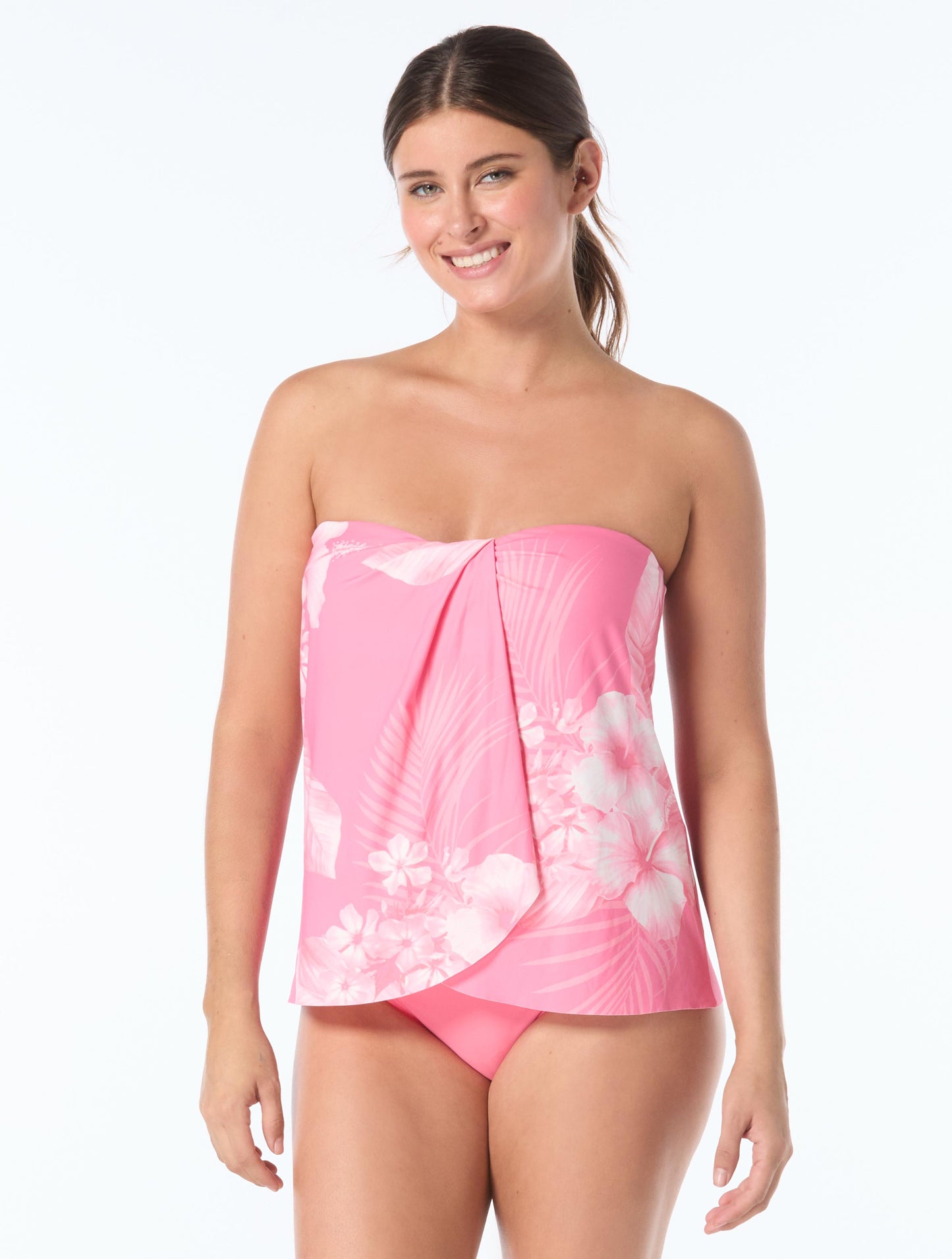 Coco Contours Clarity Bra Sized Tankini Top - Island Heat
