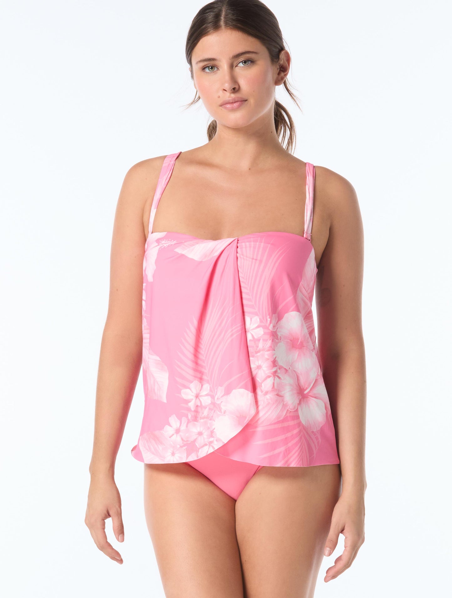 Coco Contours Clarity Bra Sized Tankini Top - Island Heat