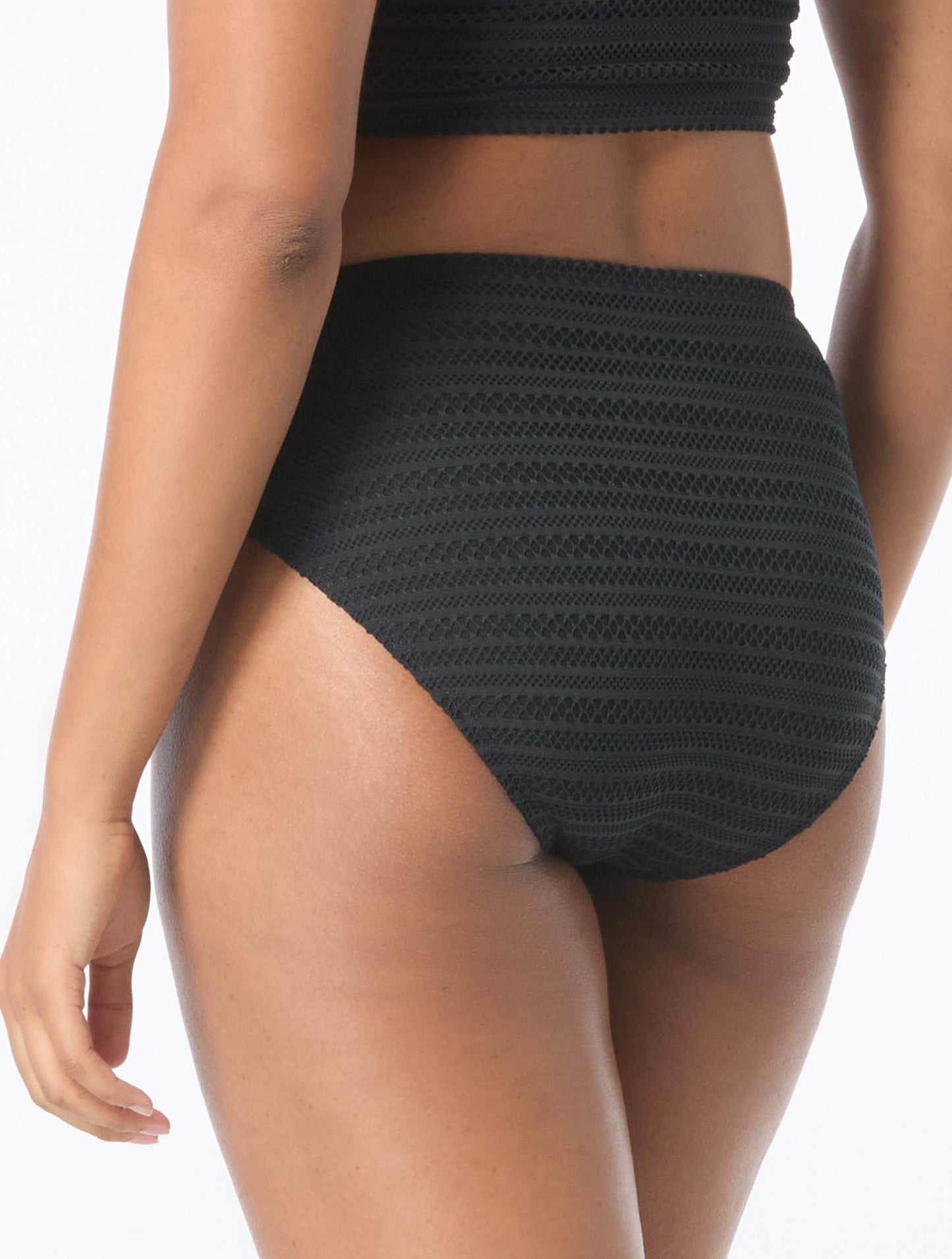 Coco Reef High Esteem High Leg High Waist Bikini Bottom - Sand Dune Crochet