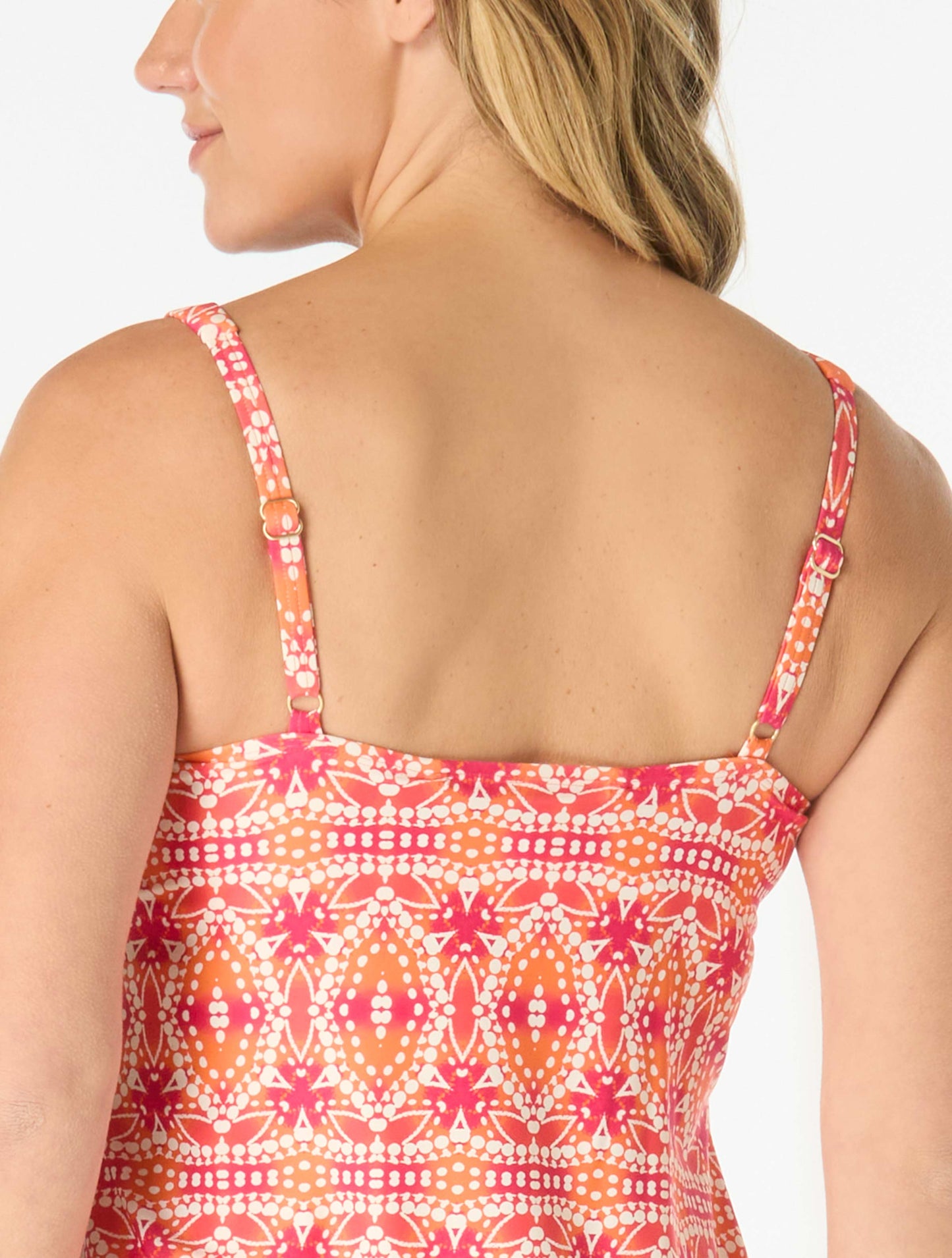 Coco Reef Ultra Fit Bra Sized Underwire Tankini Top - Sunset Batik