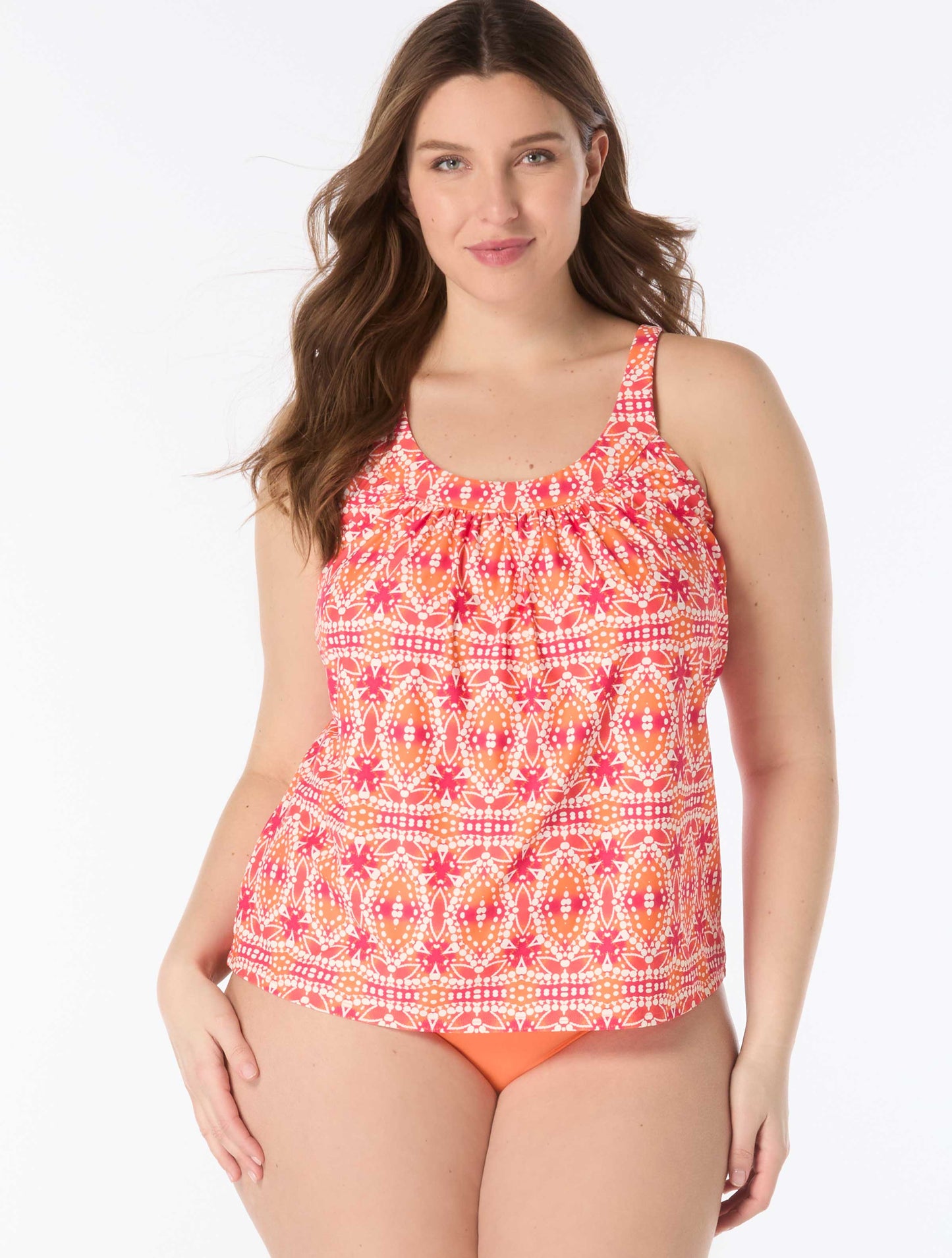 Coco Reef Ultra Fit Bra Sized Underwire Tankini Top - Sunset Batik