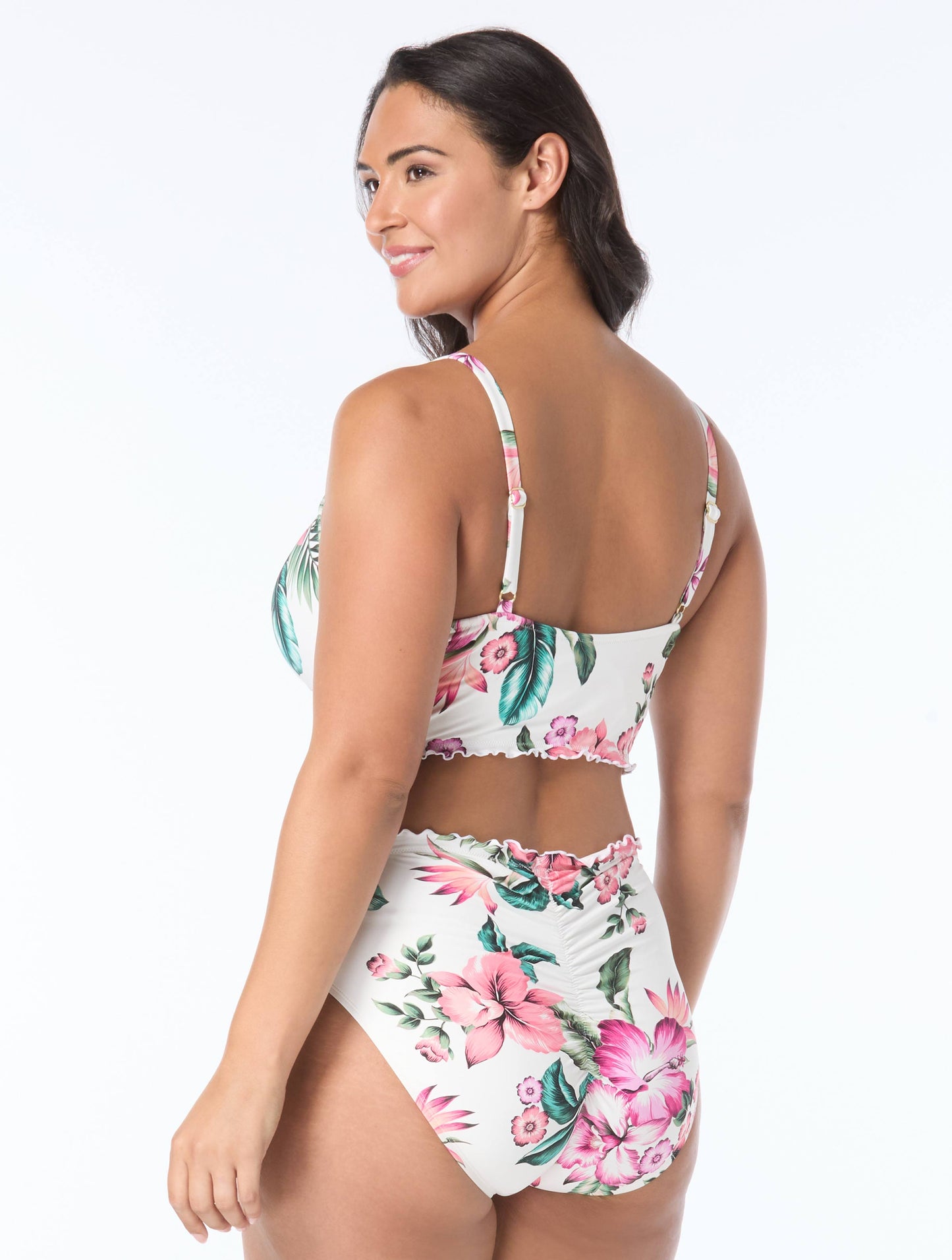 Coco Reef Ruffle Underwire Lavish Crop Top - Spiced Tropical