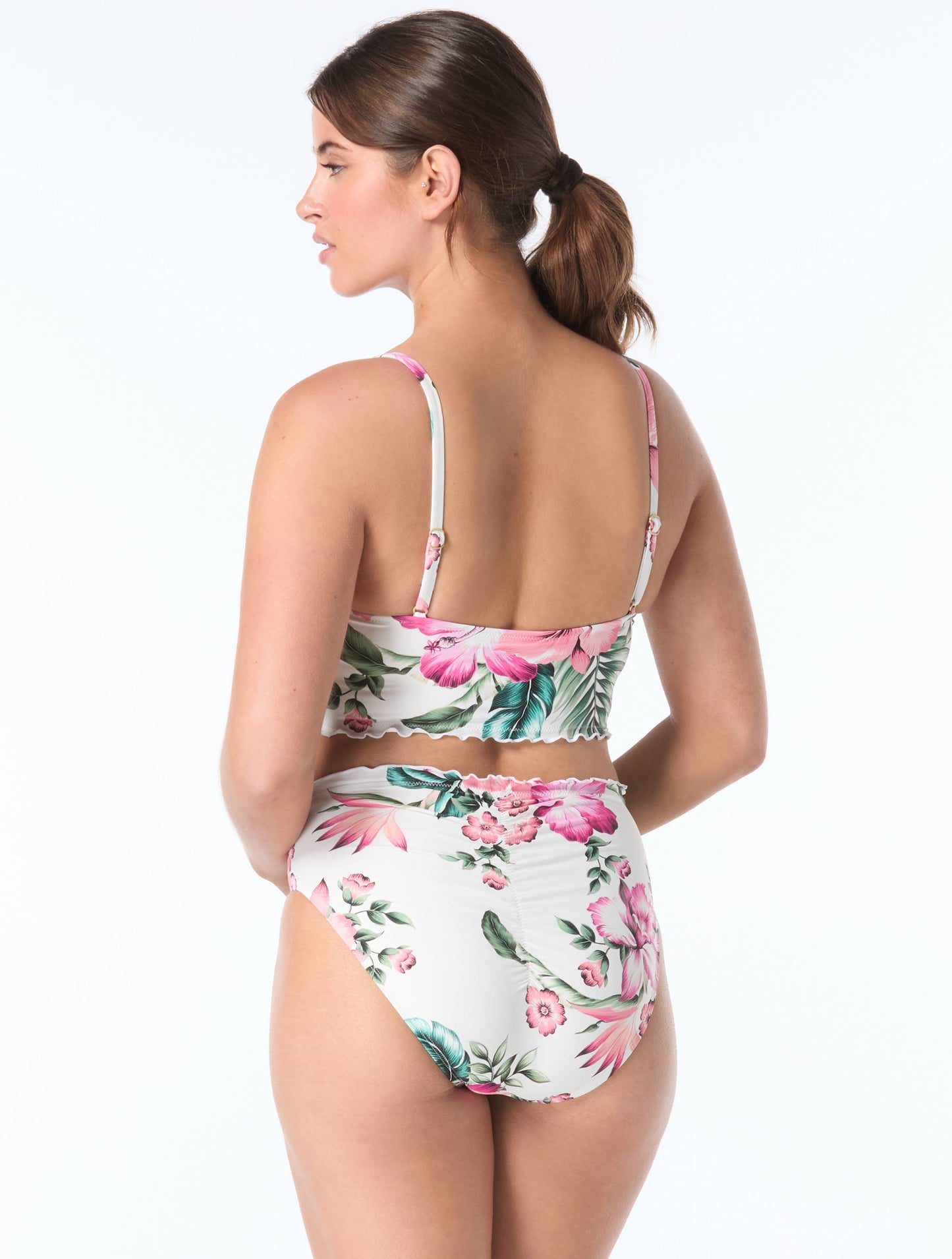 Coco Reef Ruffle Underwire Lavish Crop Top - Spiced Tropical