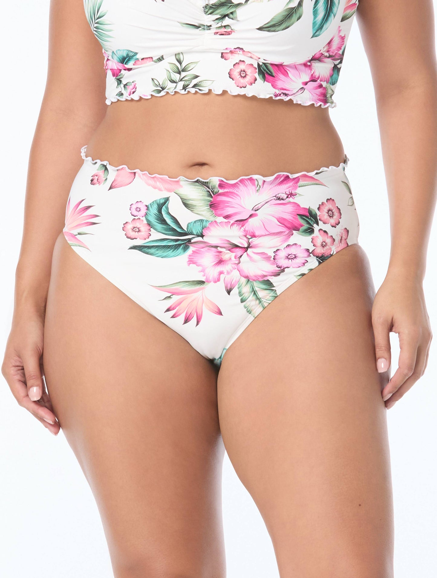 Coco Reef Crescent High Waist Bikini Bottom - Spiced Tropical