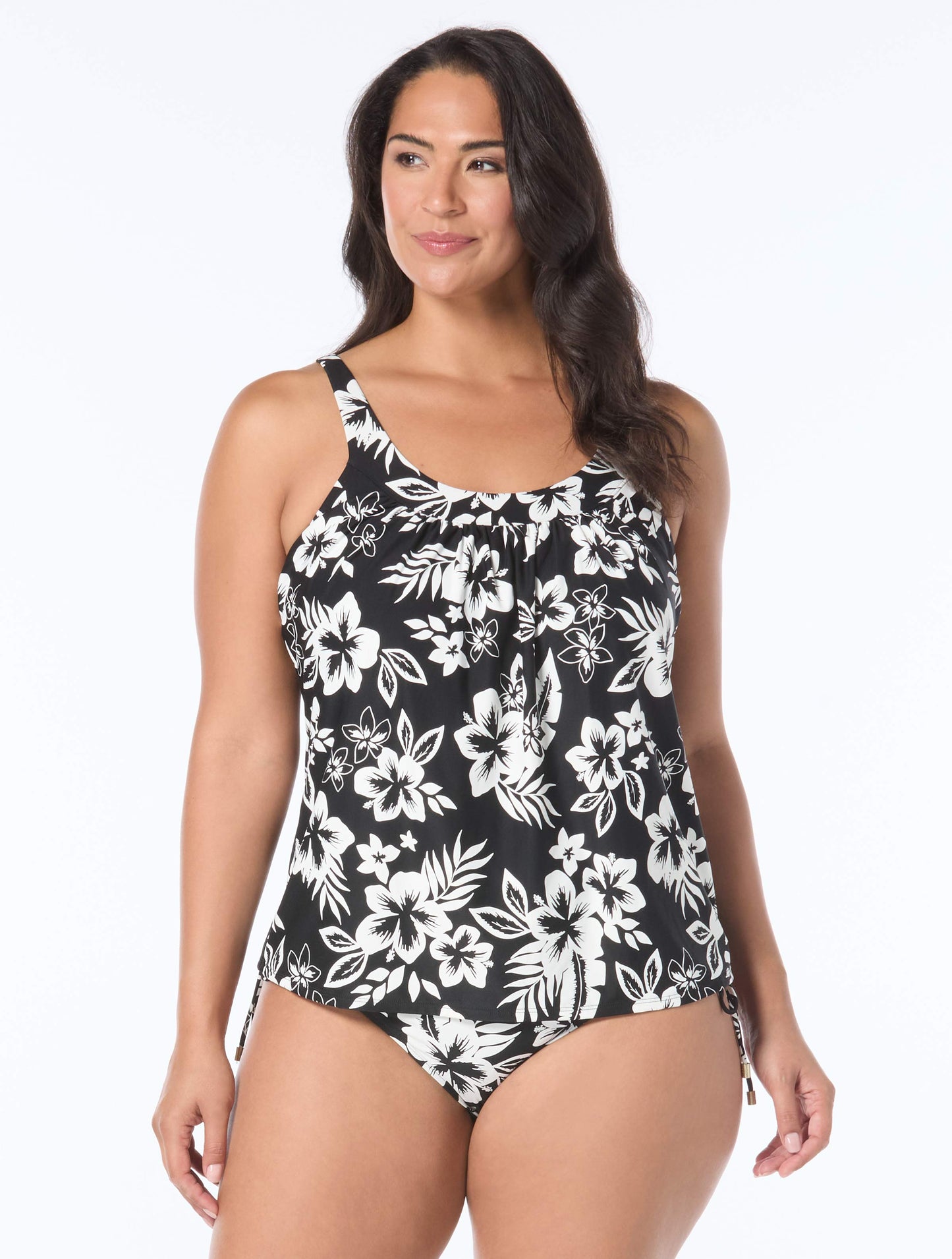 Coco Reef Ultra Fit Bra Sized Underwire Tankini Top - Aloha Monotone