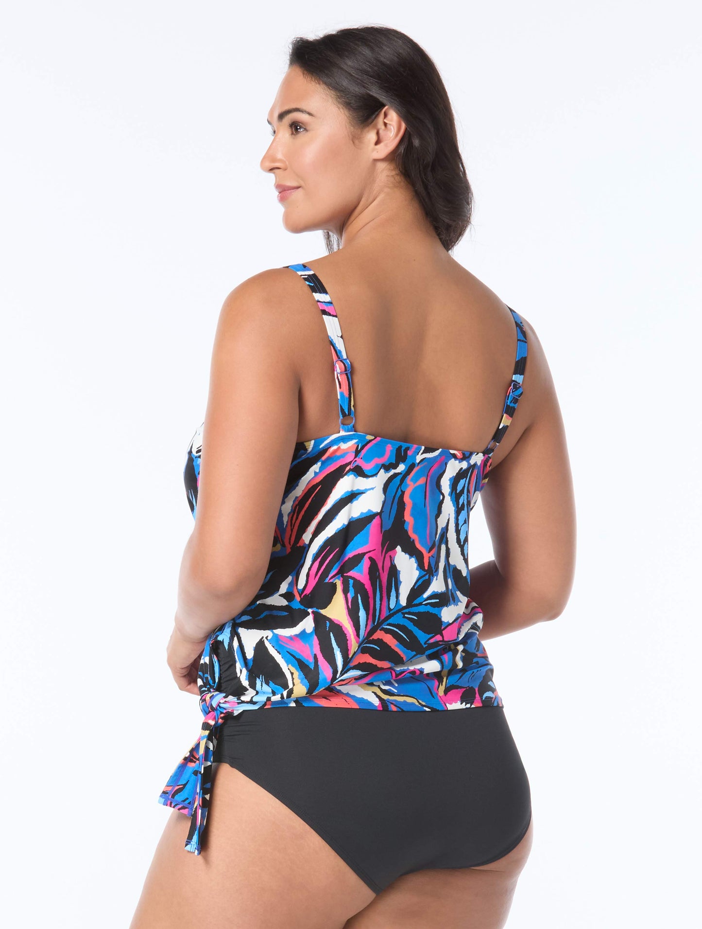 Coco Reef Stella Side Tie Bra Sized Underwire Tankini Top - Paradise Abstract