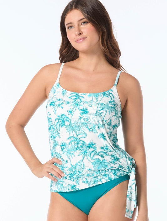 Coco Reef Stella Side Tie Bra Sized Underwire Tankini Top - Dreamscape