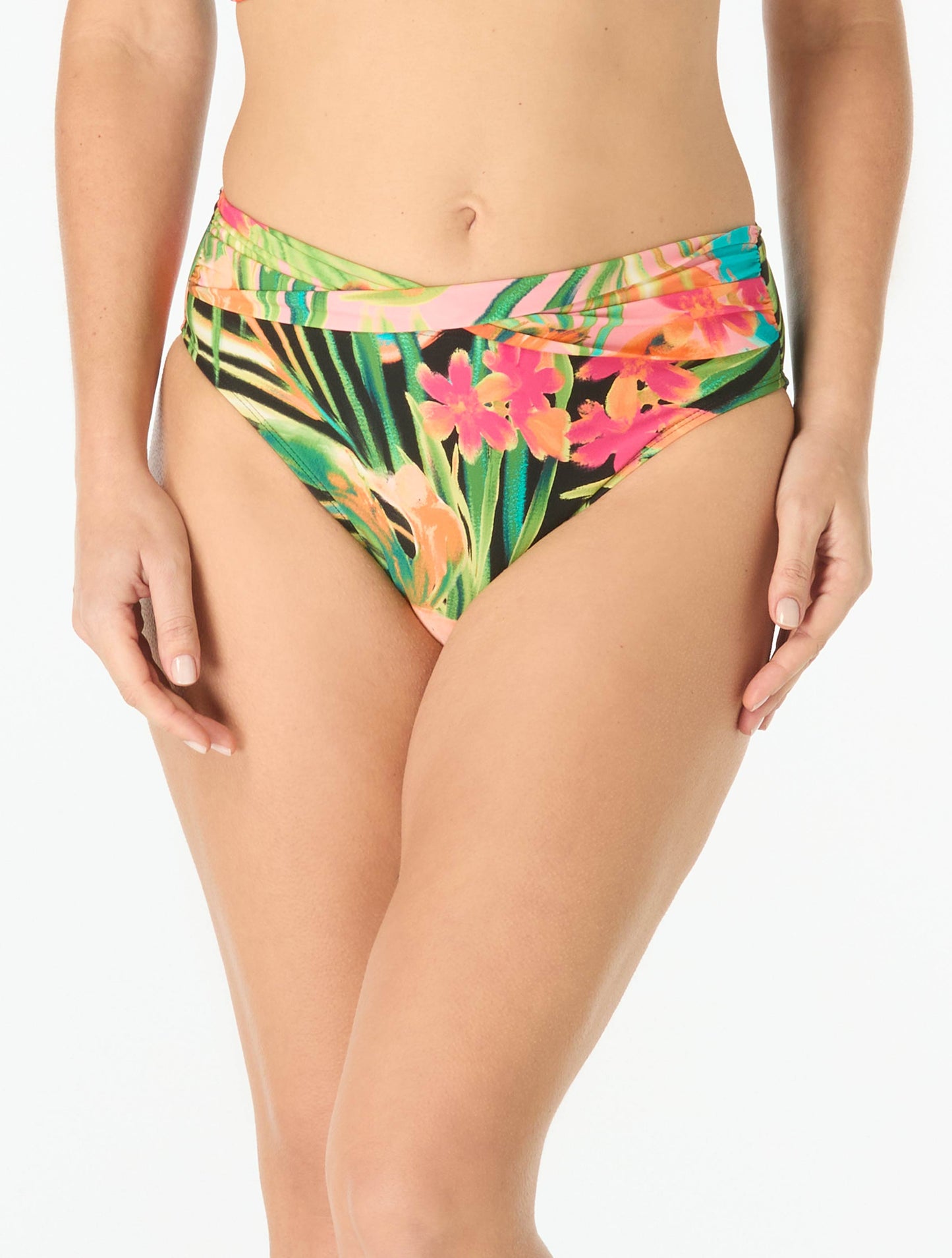 Coco Reef Tyra Twist Front High Waist Bikini Bottom - Island Grove