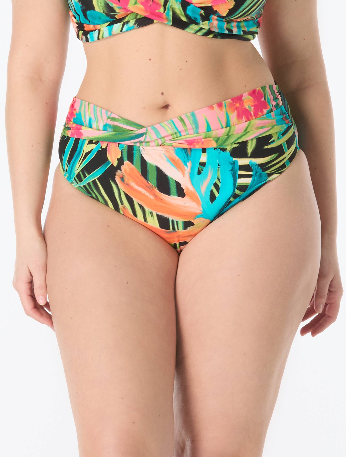 Coco Reef Tyra Twist Front High Waist Bikini Bottom - Island Grove