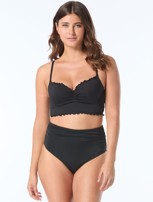 Coco Reef Lavish Ruffle Underwire Lavish Crop Top - Classic Solids