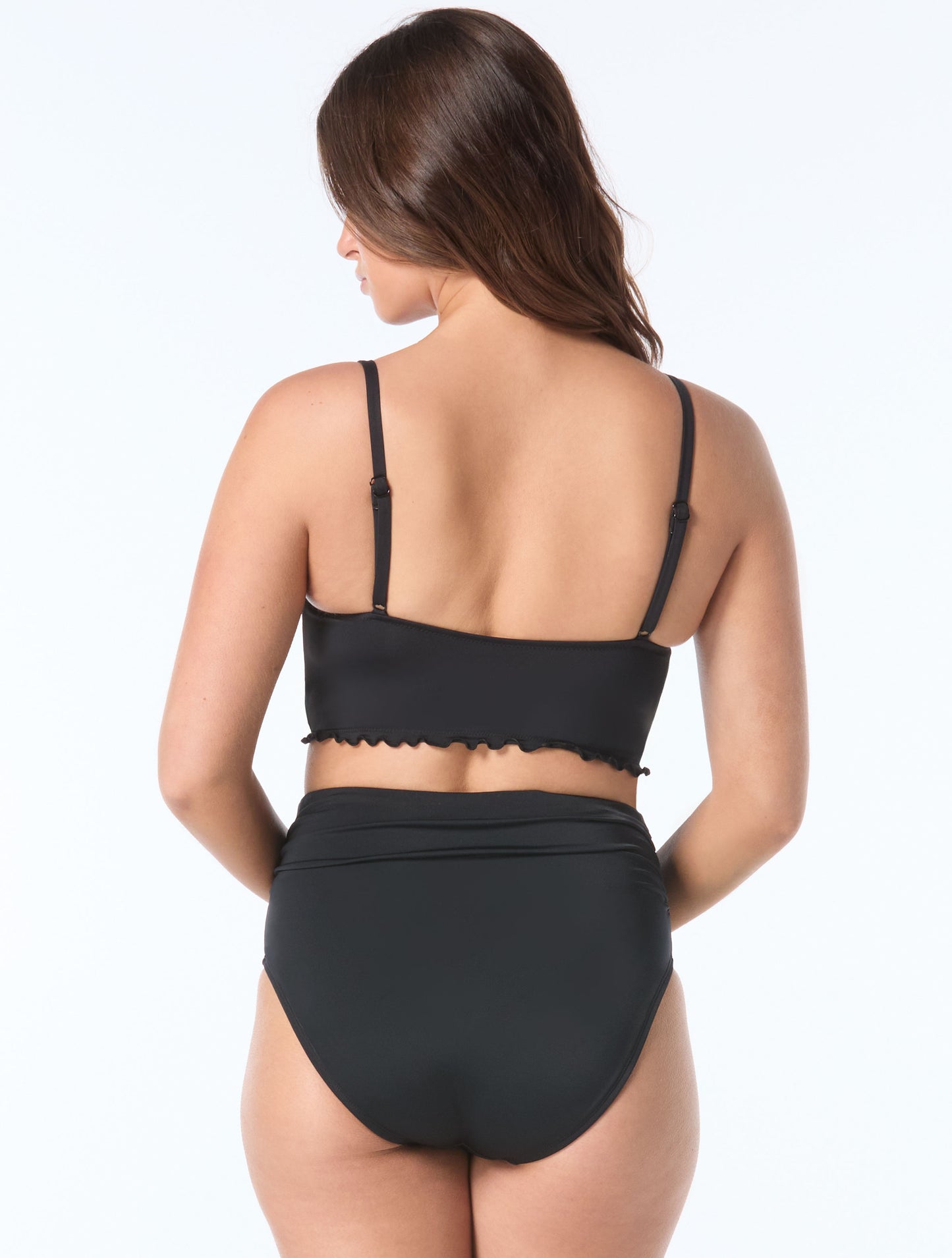 Coco Reef Lavish Ruffle Underwire Lavish Crop Top - Classic Solids