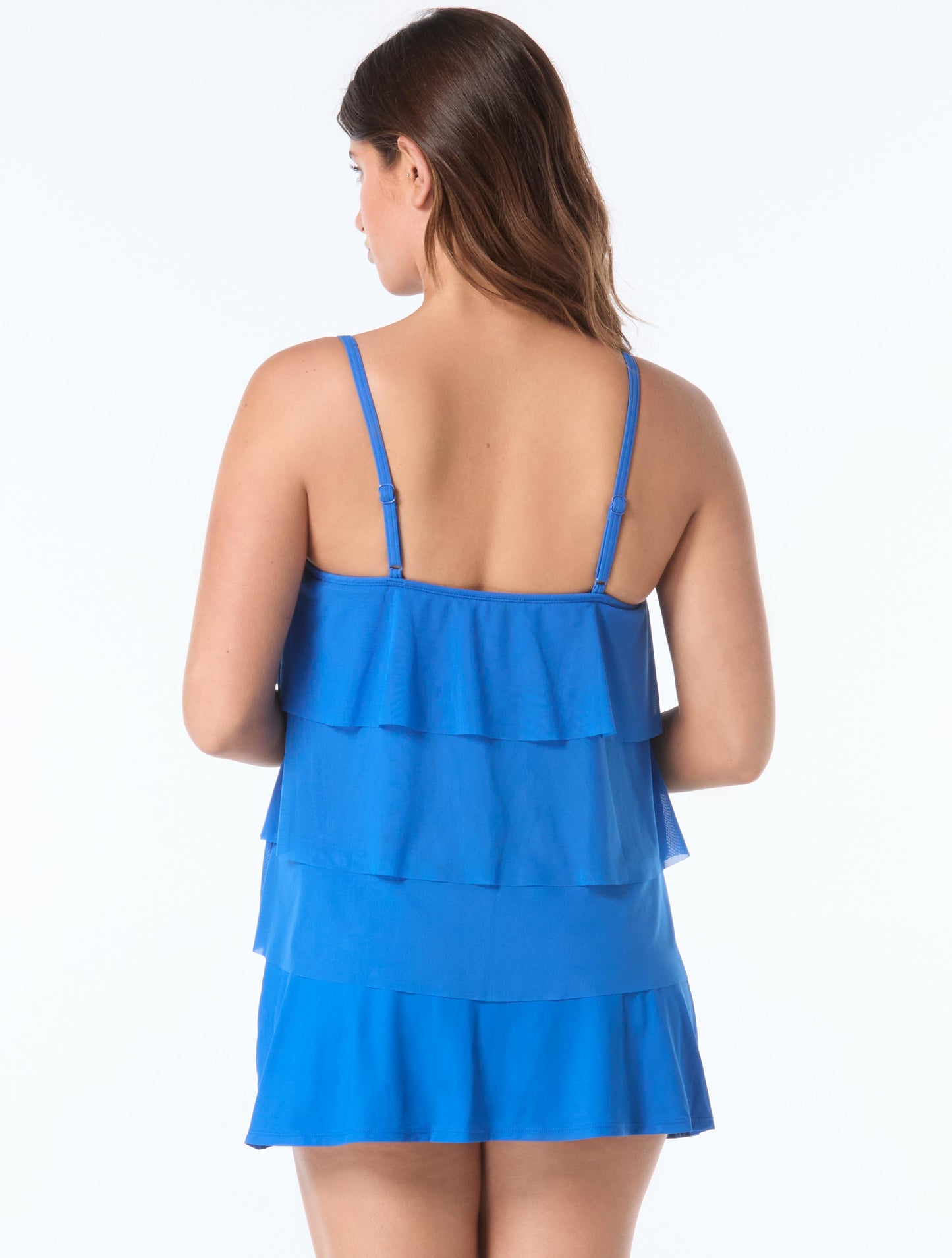 Coco Reef Lotus Ruffle Bra Sized Underwire Tankini Top - Classic Solids