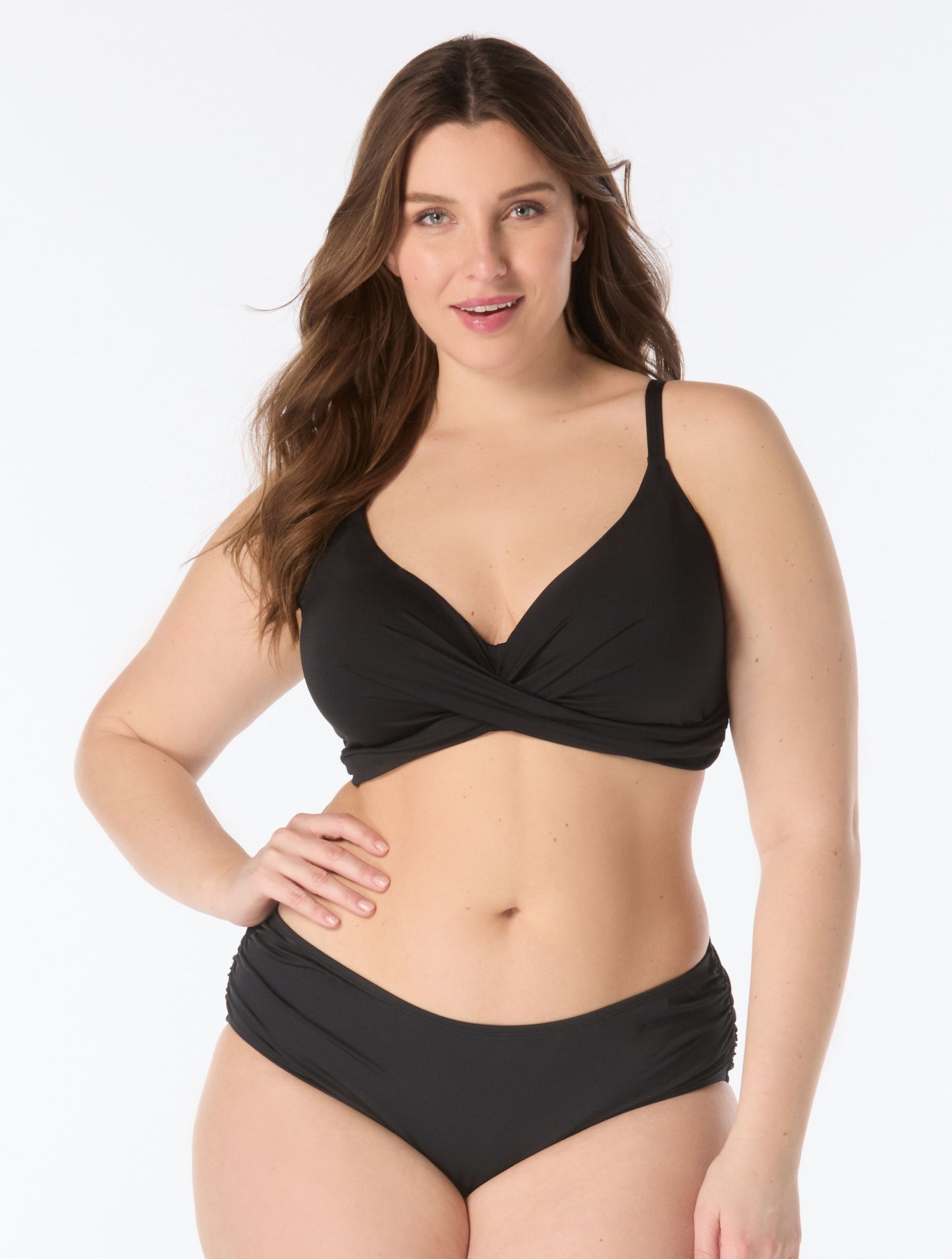 Coco Reef Curve Underwire Bra Sized Wrap Bikini Top - Classic Solids