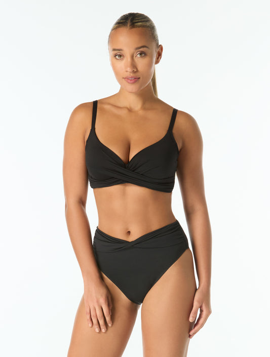 Coco Reef Curve Underwire Bra Sized Wrap Bikini Top - Classic Solids