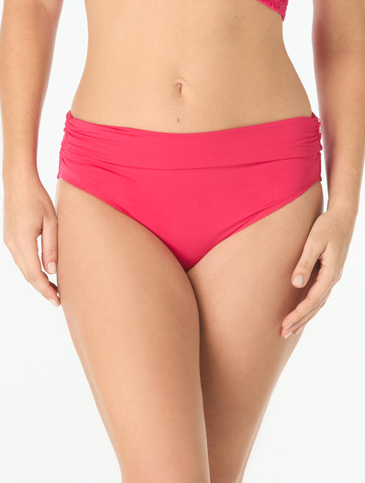 Coco Reef Impulse Rollover Bikini Bottom - Classic Solids - 618 Hibiscus