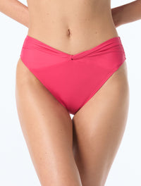 Vince Camuto Twist High Bikini Bottom - Solids
