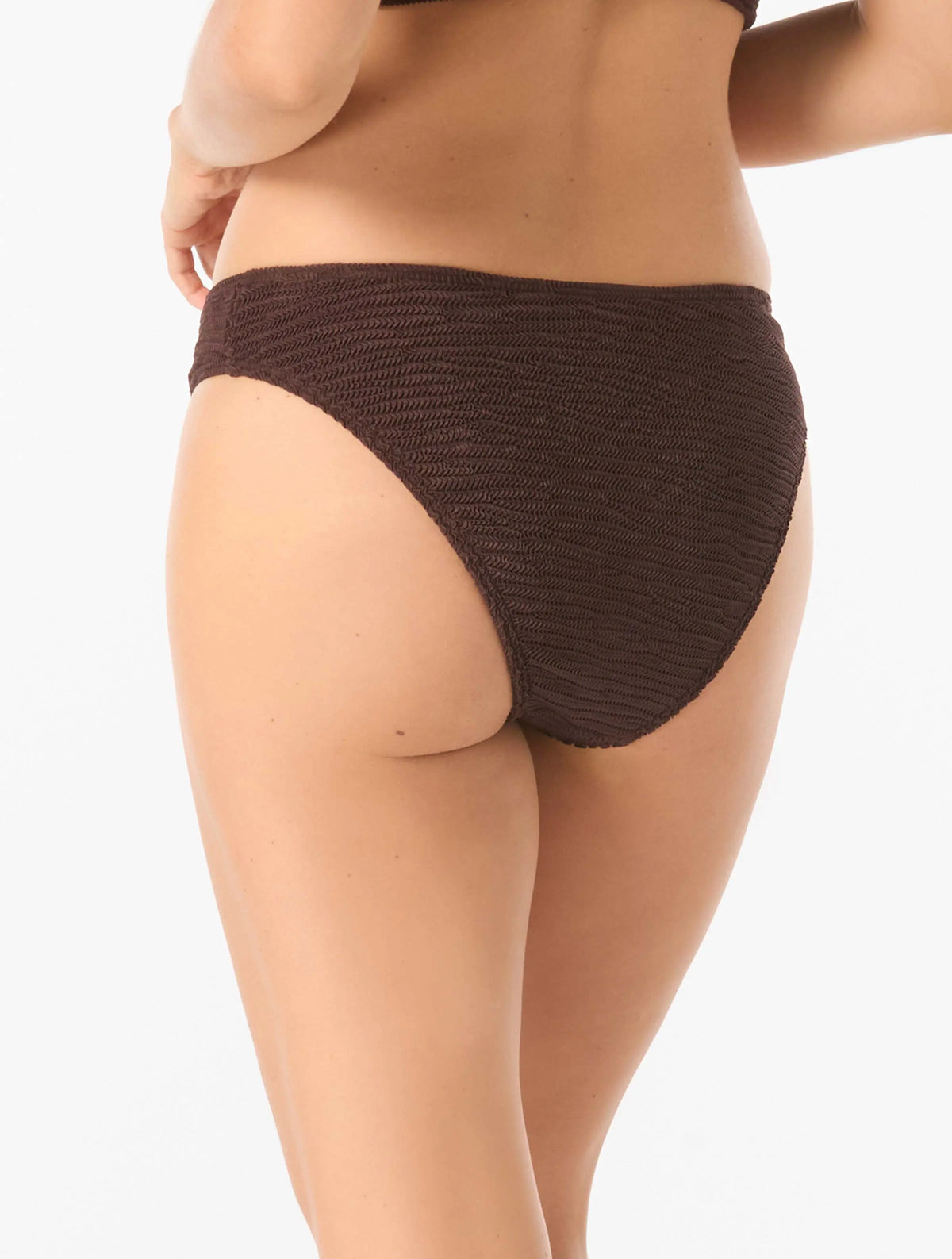 Vince Camuto High Cut Bikini Bottom - Ocean Ripple - 301 FERN MOSS